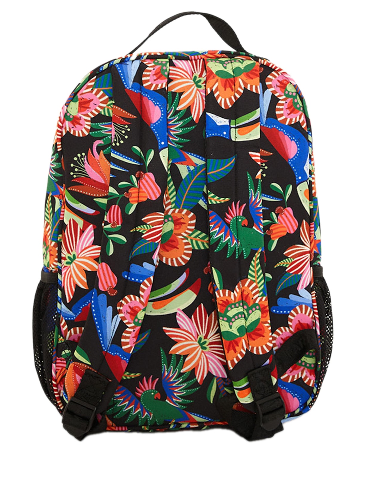 Mochila Feminina Me Leva Jardim De Passáros Preto Farm Etc