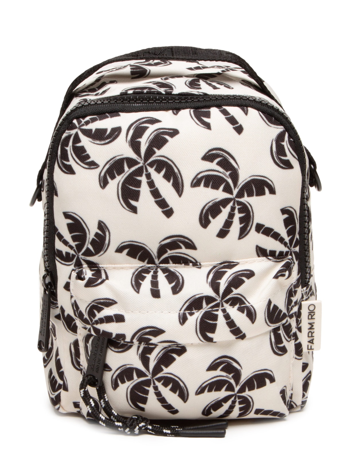 Mochila Feminina Mini Borogodó Coqueirada - Branco