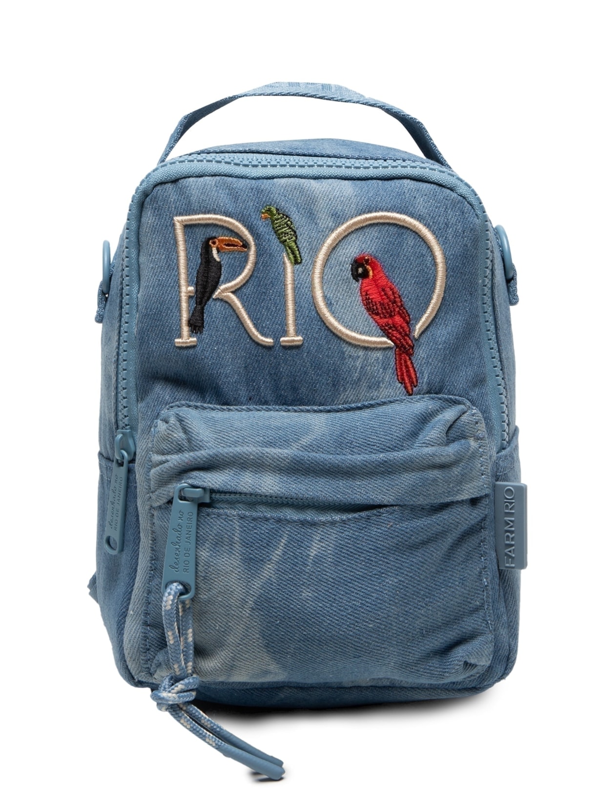 Mochila Feminina Mini Borogodó Rio Jeans Azul Farm Etc