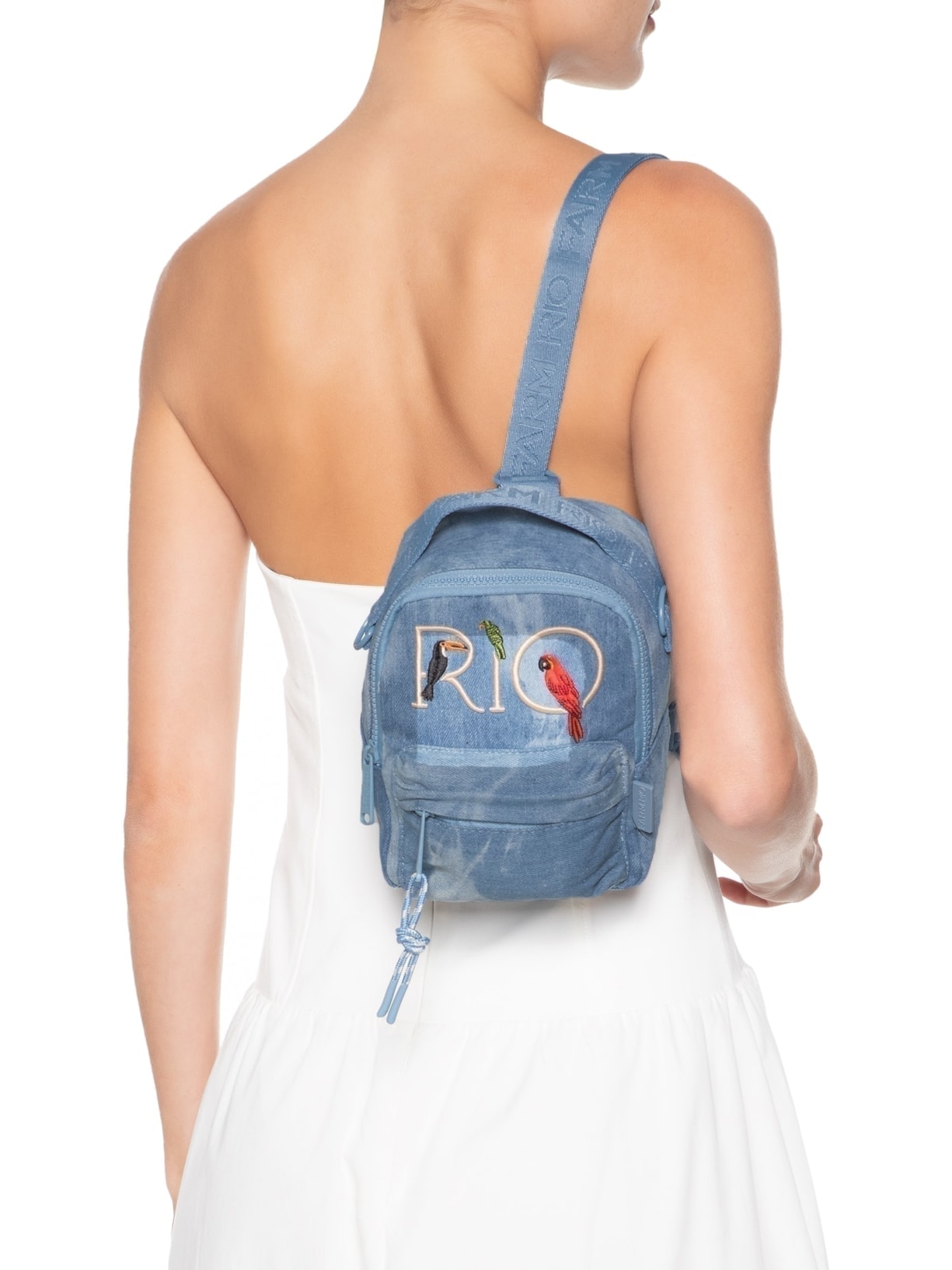 Mochila Feminina Mini Borogodó Rio Jeans Azul Farm Etc