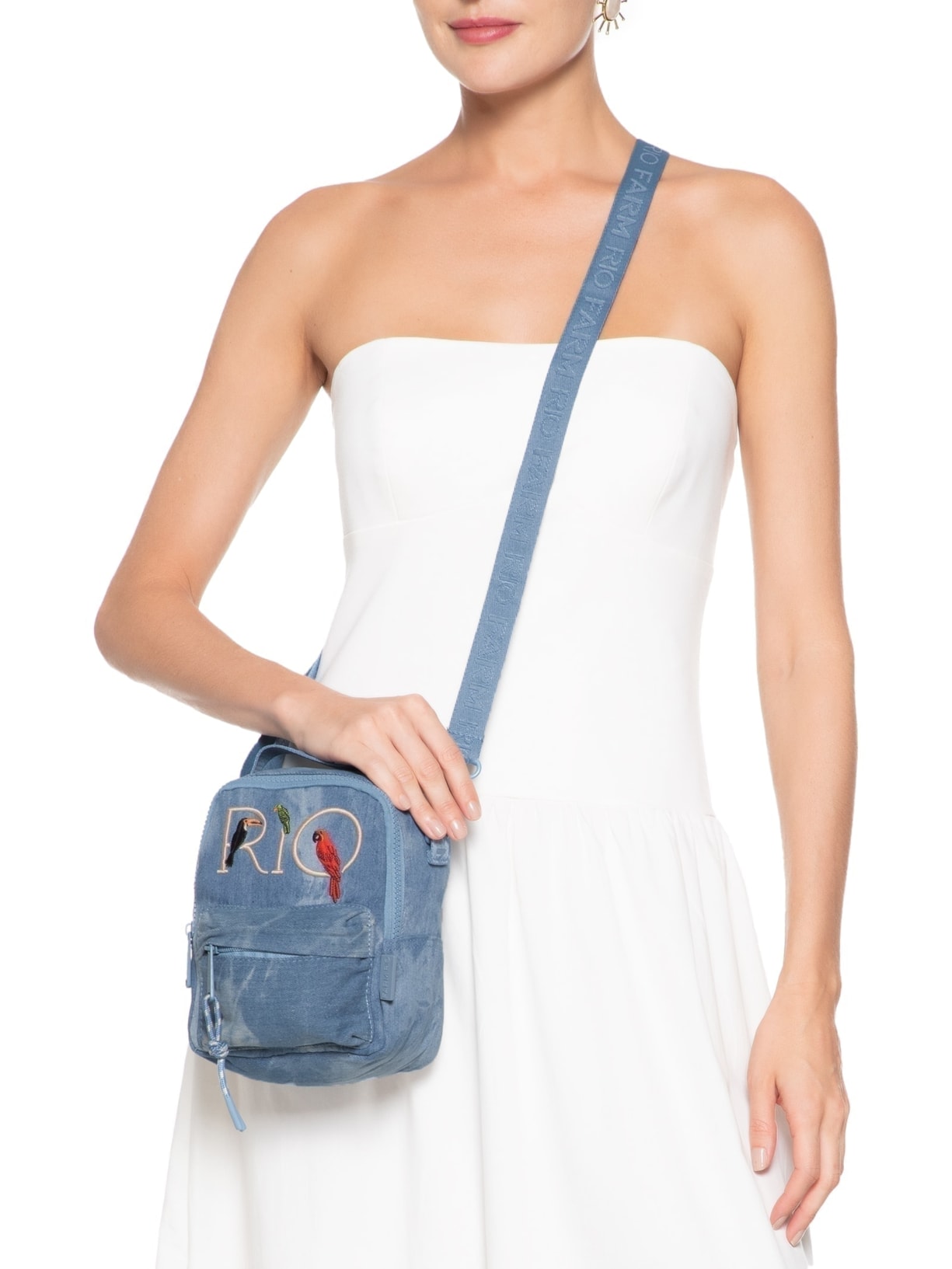 Mochila Feminina Mini Borogodó Rio Jeans Azul Farm Etc