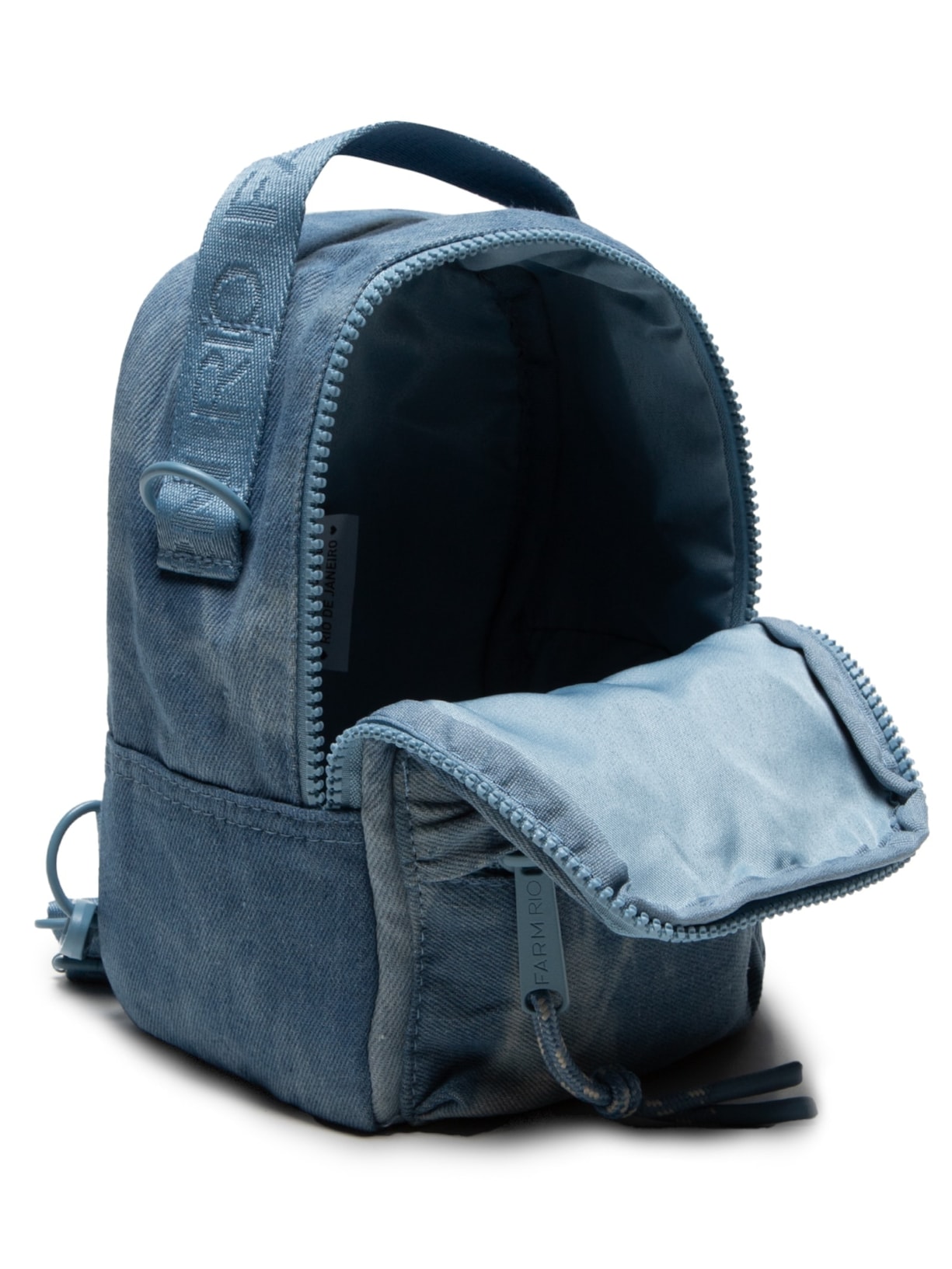 Mochila Feminina Mini Borogodó Rio Jeans Azul Farm Etc