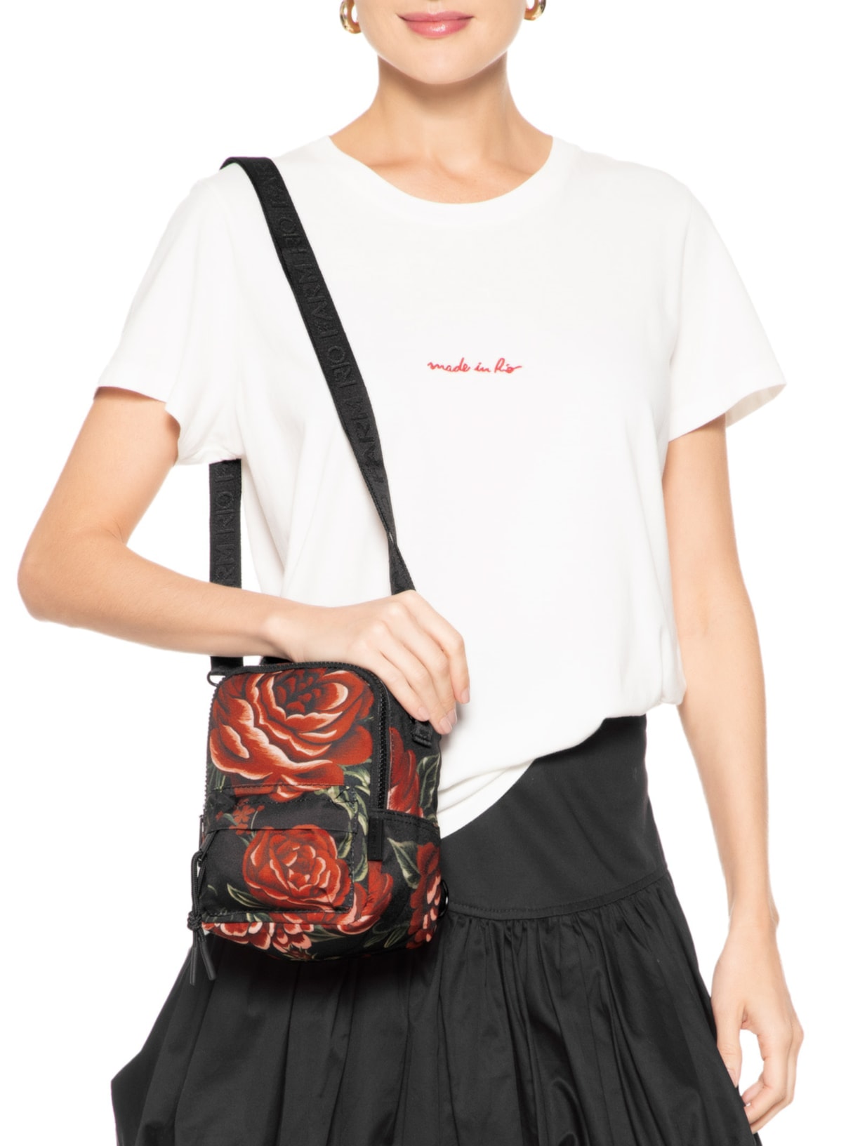 Mochila Feminina Mini Borogodó Rosália Preto Farm Etc