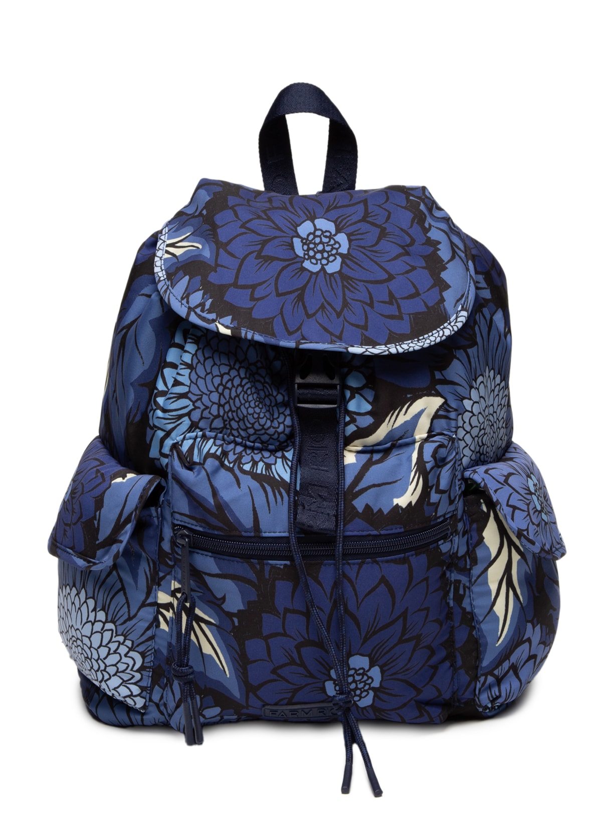 Mochila Feminina Pipoca Floral Vintage - Azul