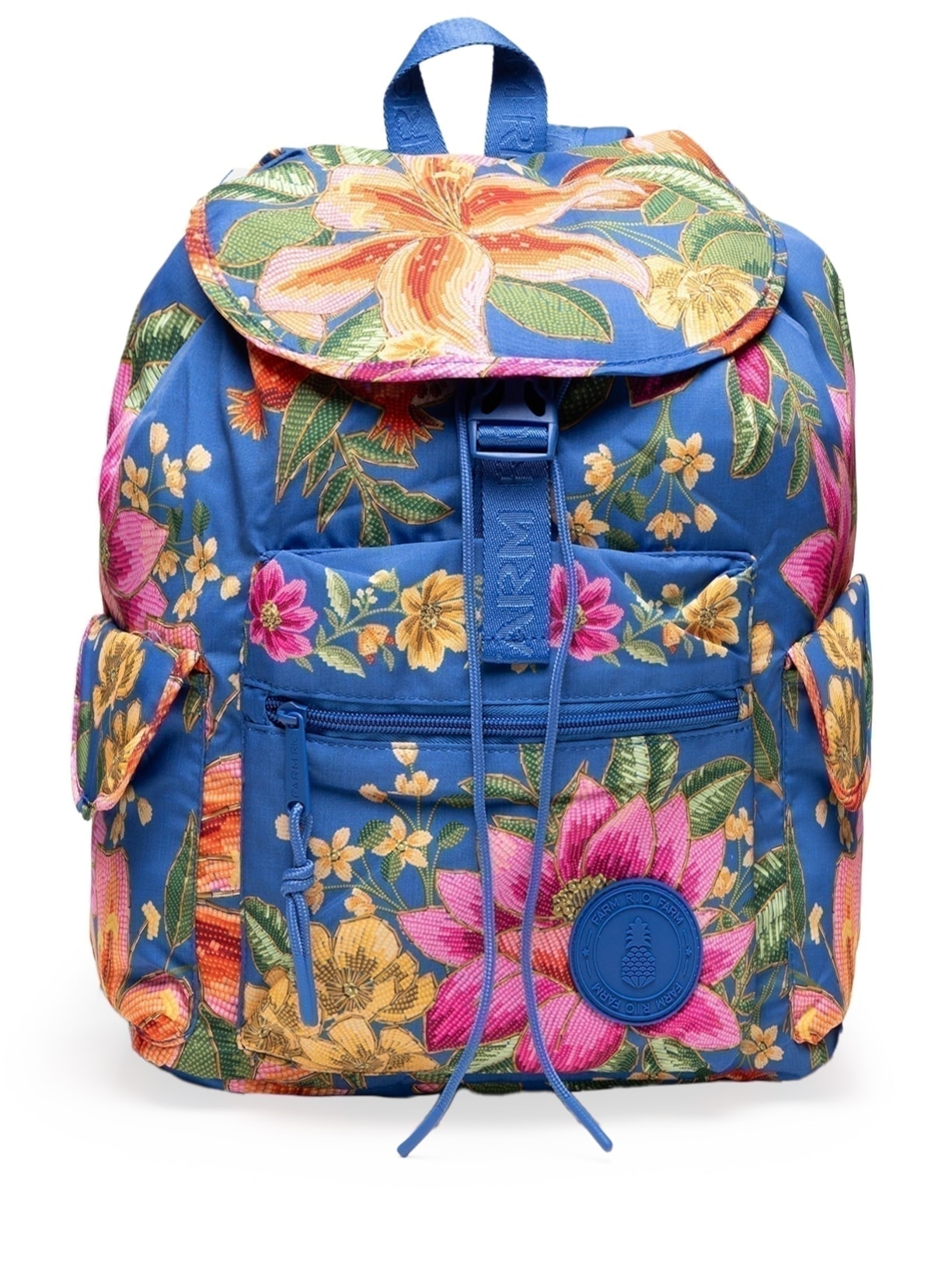 Mochila Feminina Pipoca Fruta De Verão Azul Farm Etc
