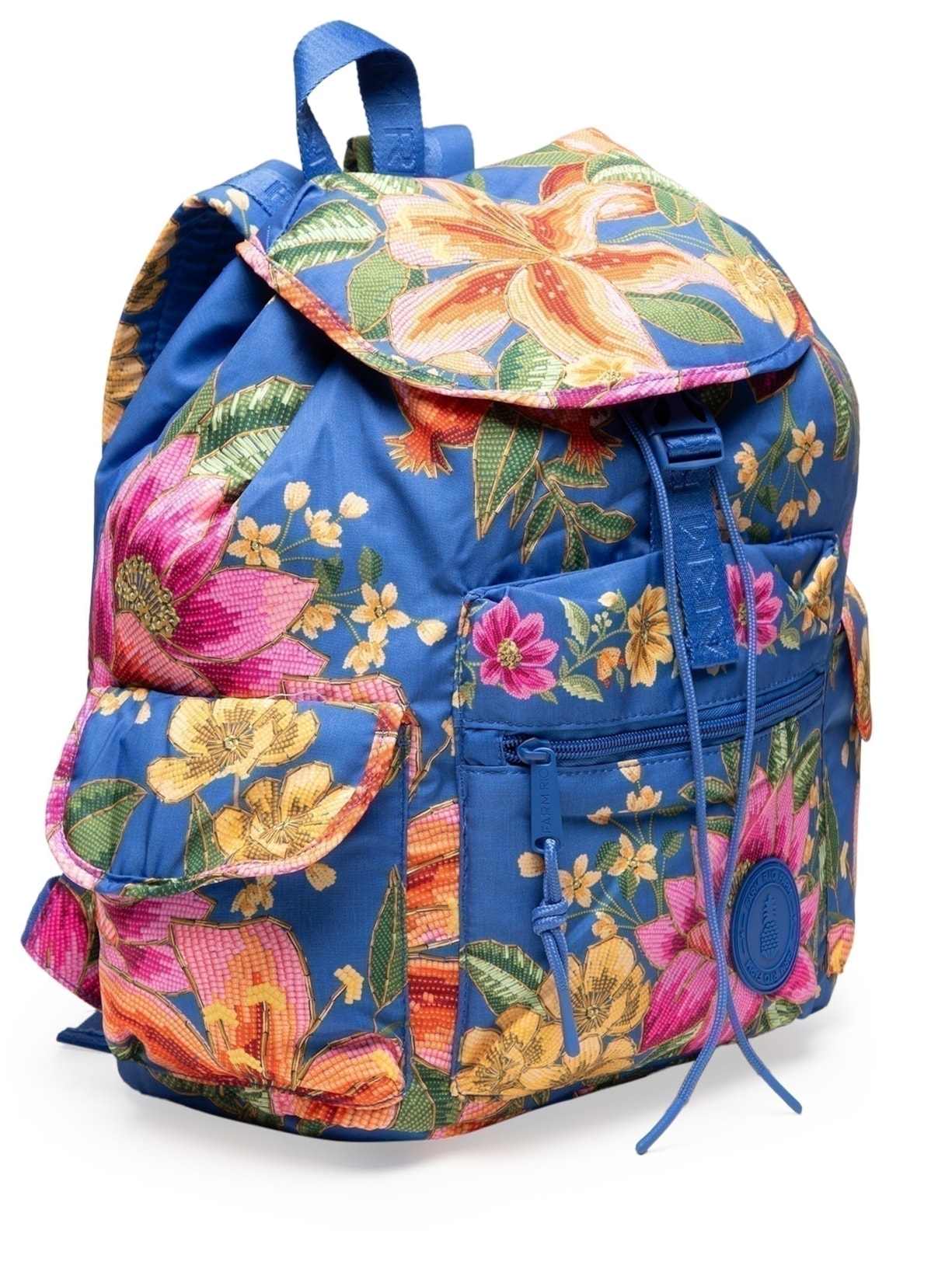 Mochila Feminina Pipoca Fruta De Verão Azul Farm Etc