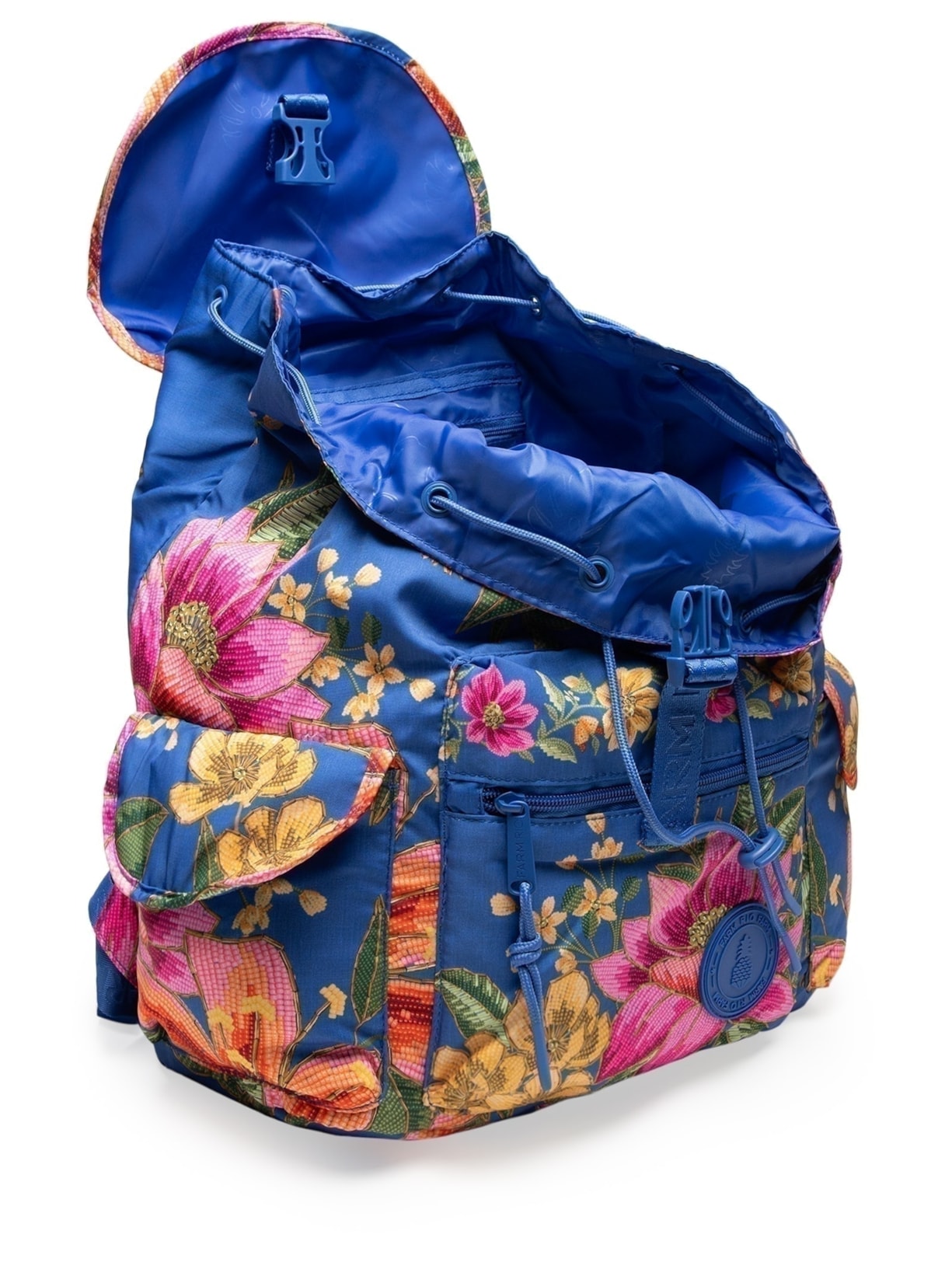 Mochila Feminina Pipoca Fruta De Verão Azul Farm Etc