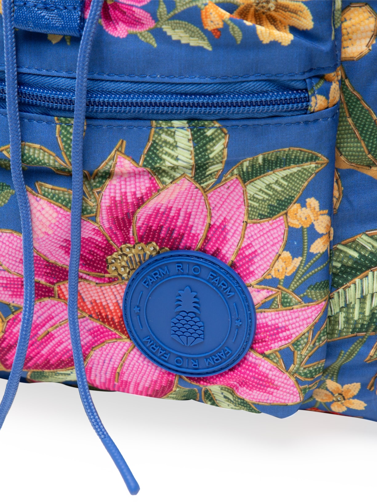 Mochila Feminina Pipoca Fruta De Verão Azul Farm Etc