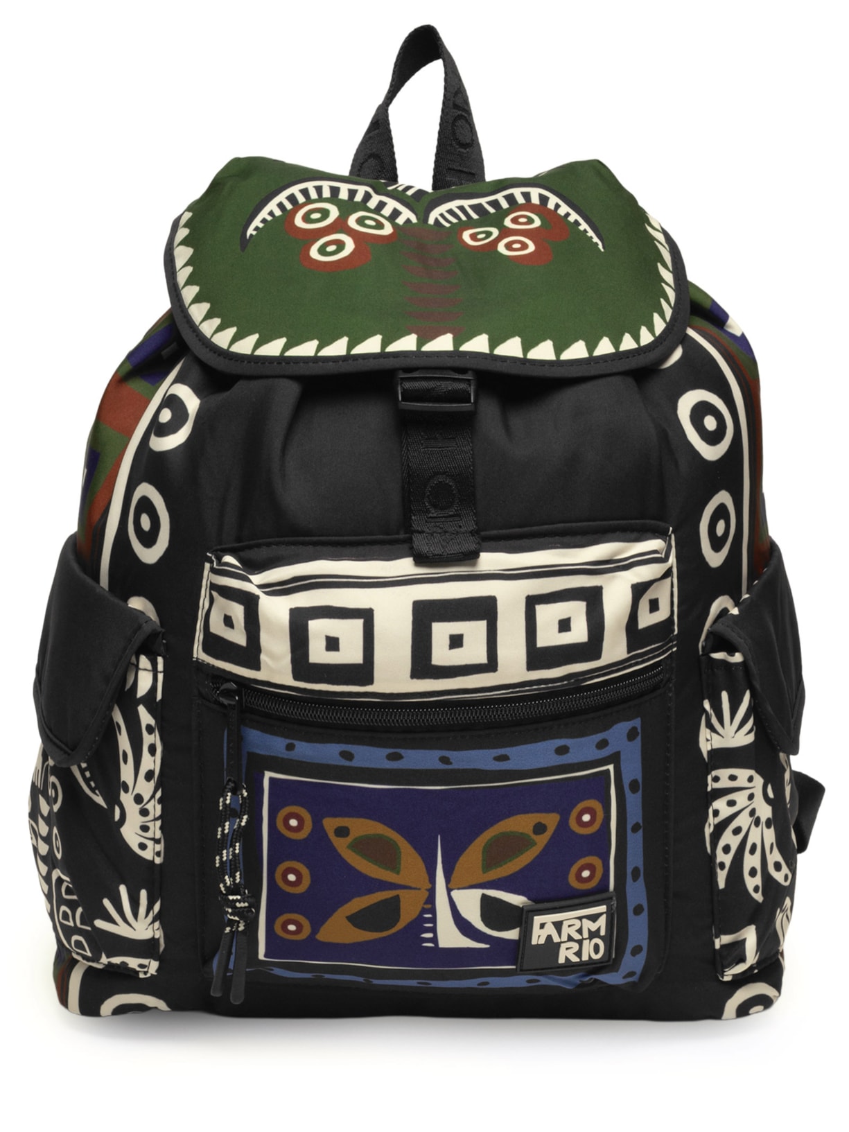 Mochila Feminina Pipoca Gráfico Tropi - Preto