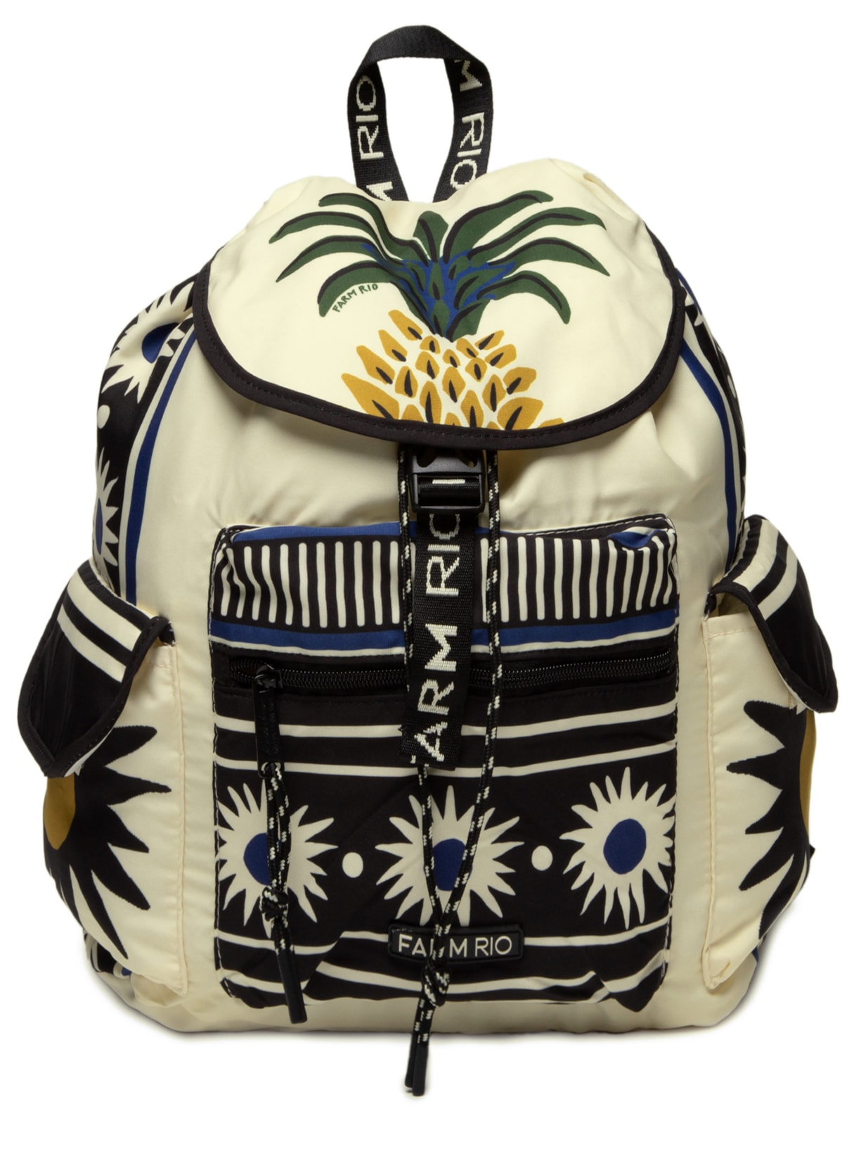 Mochila Feminina Pipoca Jardim Tropical - Branco