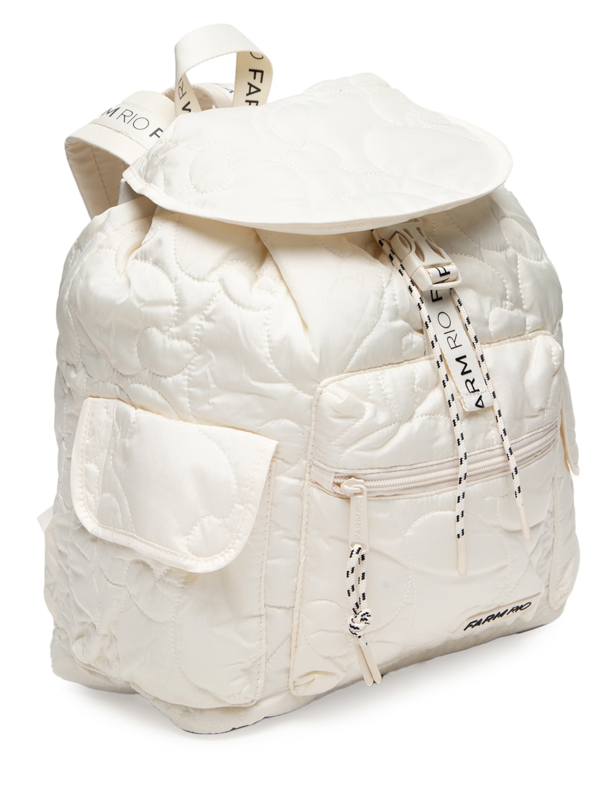 Mochila Feminina Pipoca Puffer Branco Farm Etc