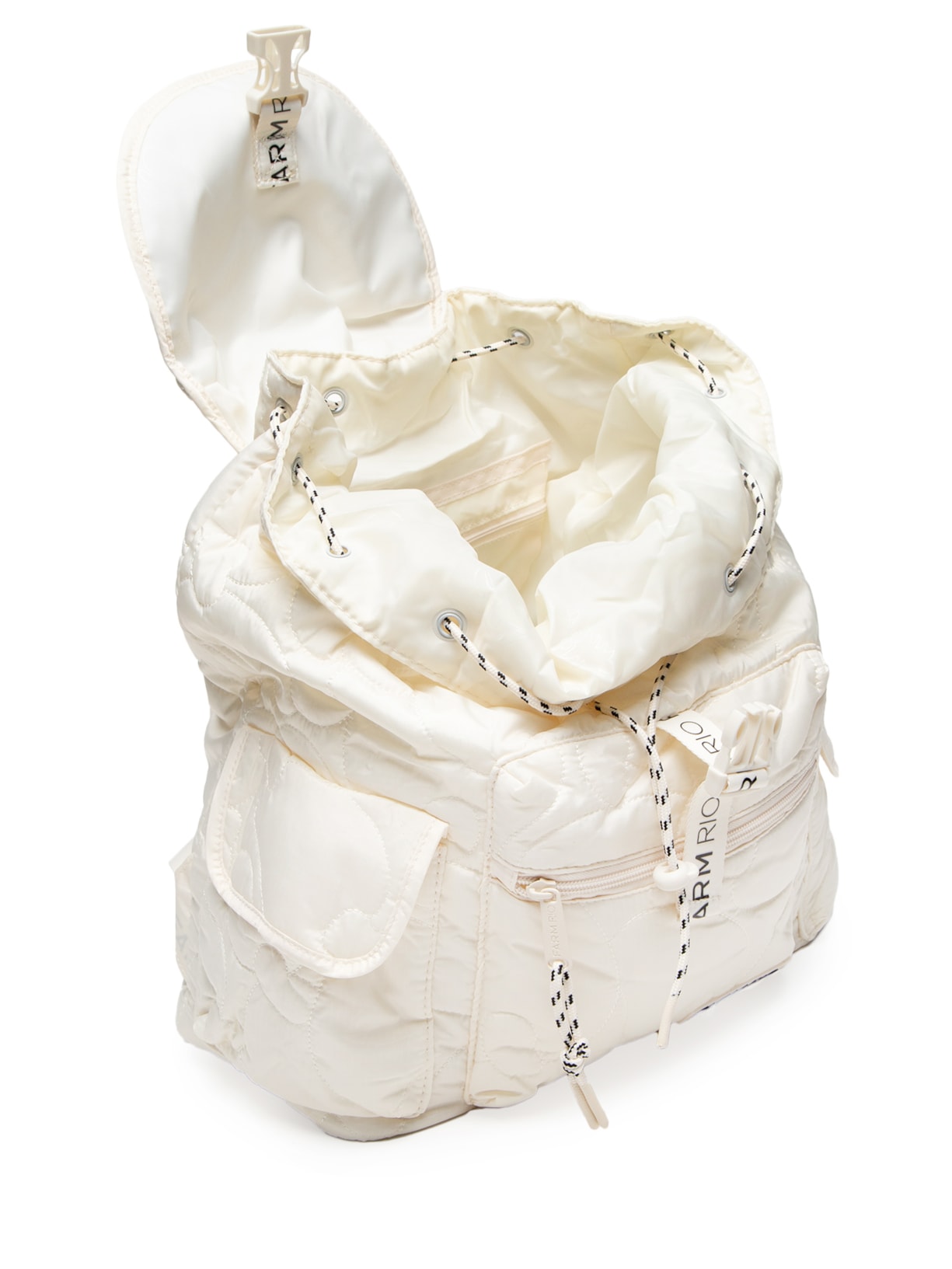 Mochila Feminina Pipoca Puffer Branco Farm Etc