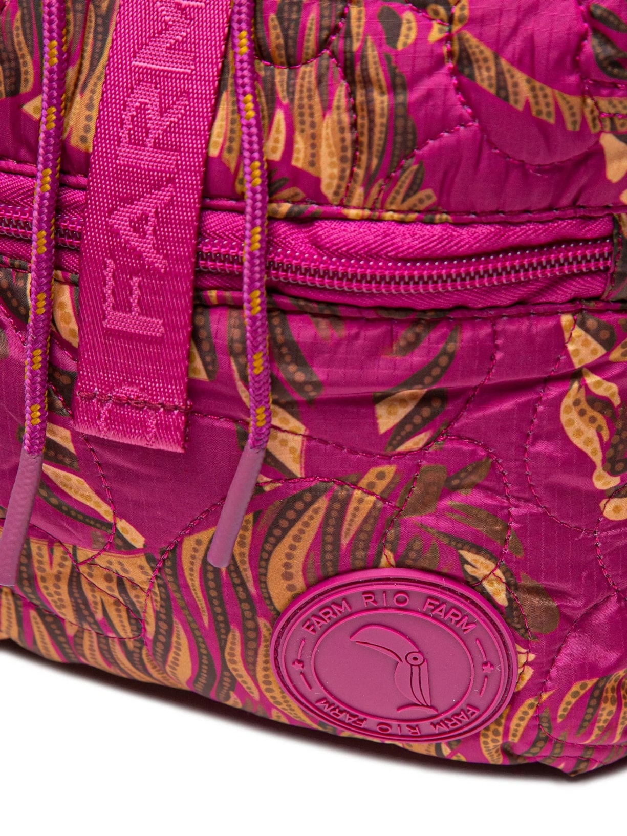 Mochila Feminina Pipoca Puffer Céu De Tigre Rosa Farm Etc