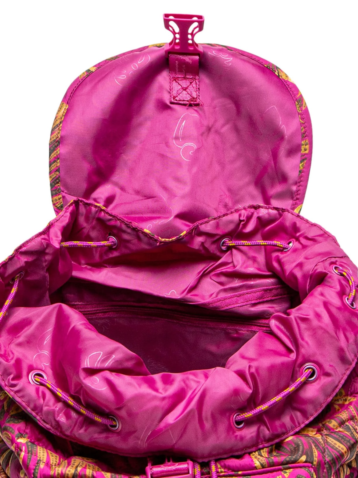 Mochila Feminina Pipoca Puffer Céu De Tigre Rosa Farm Etc