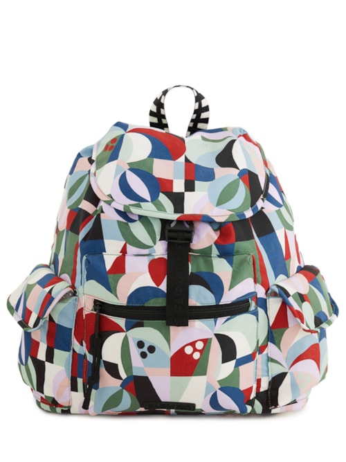 Mochila Feminina Pipoca Recanto Dos Coqueiros Multi - Branco
