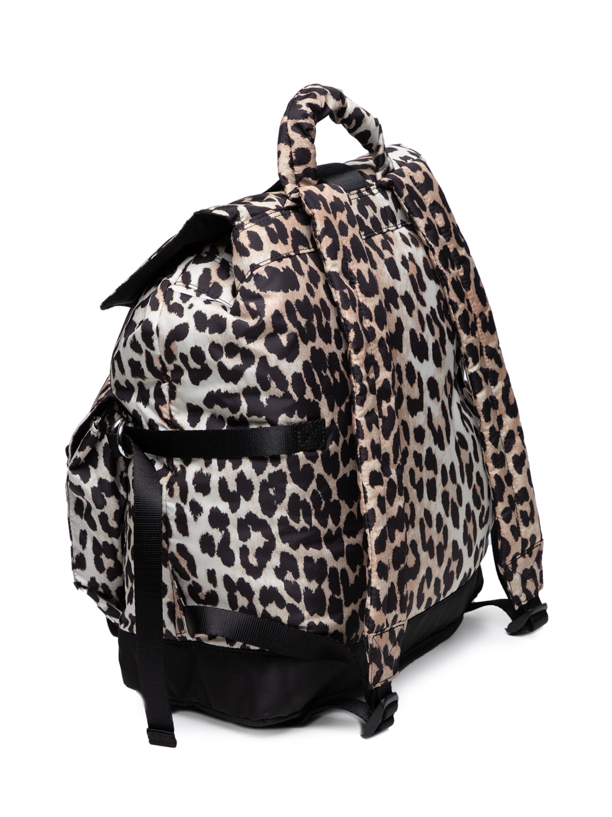 Mochila Feminina Recycled Leopard Tech Animal Print Ganni