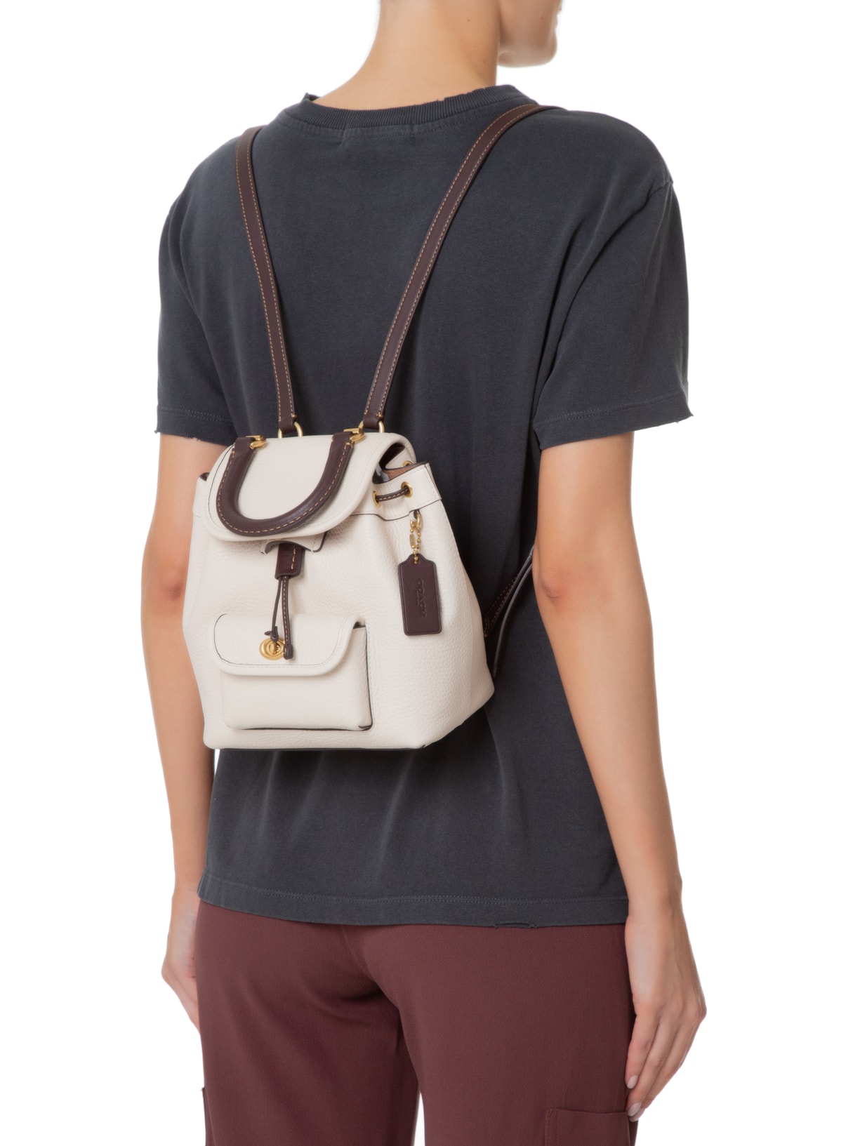 Mochila Feminina Riya 21 Bege Coach