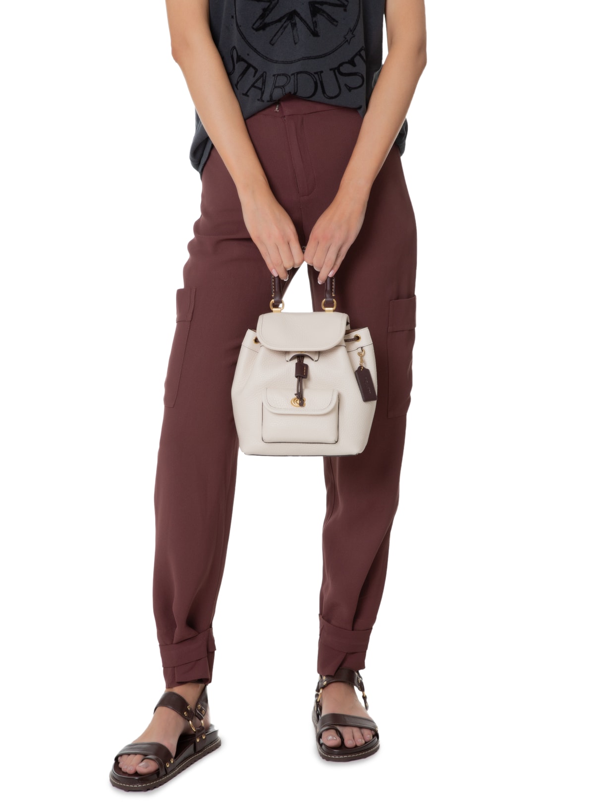 Mochila Feminina Riya 21 Bege Coach