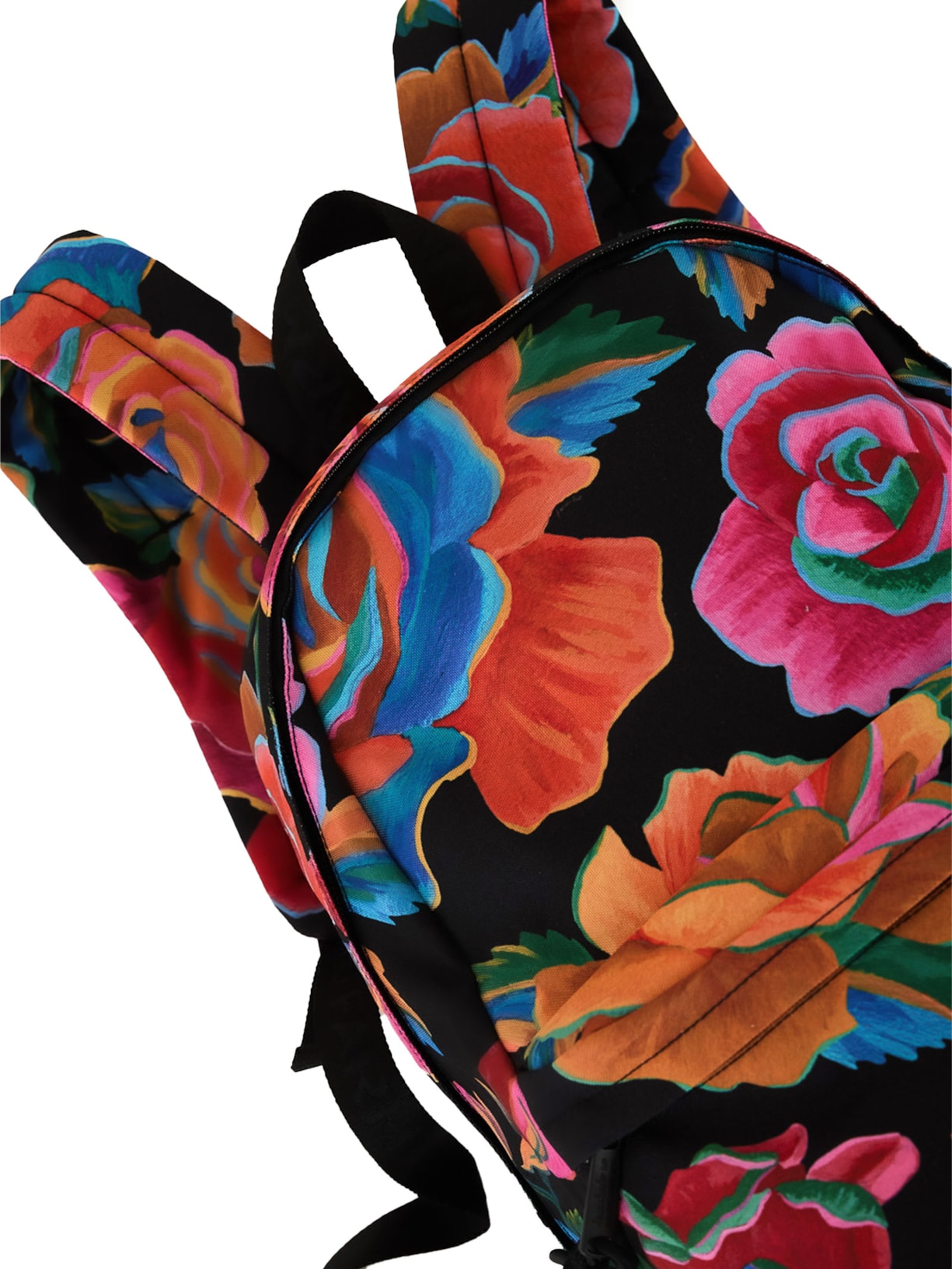 Mochila Feminina Rosas Pintadas Preto Farm Etc