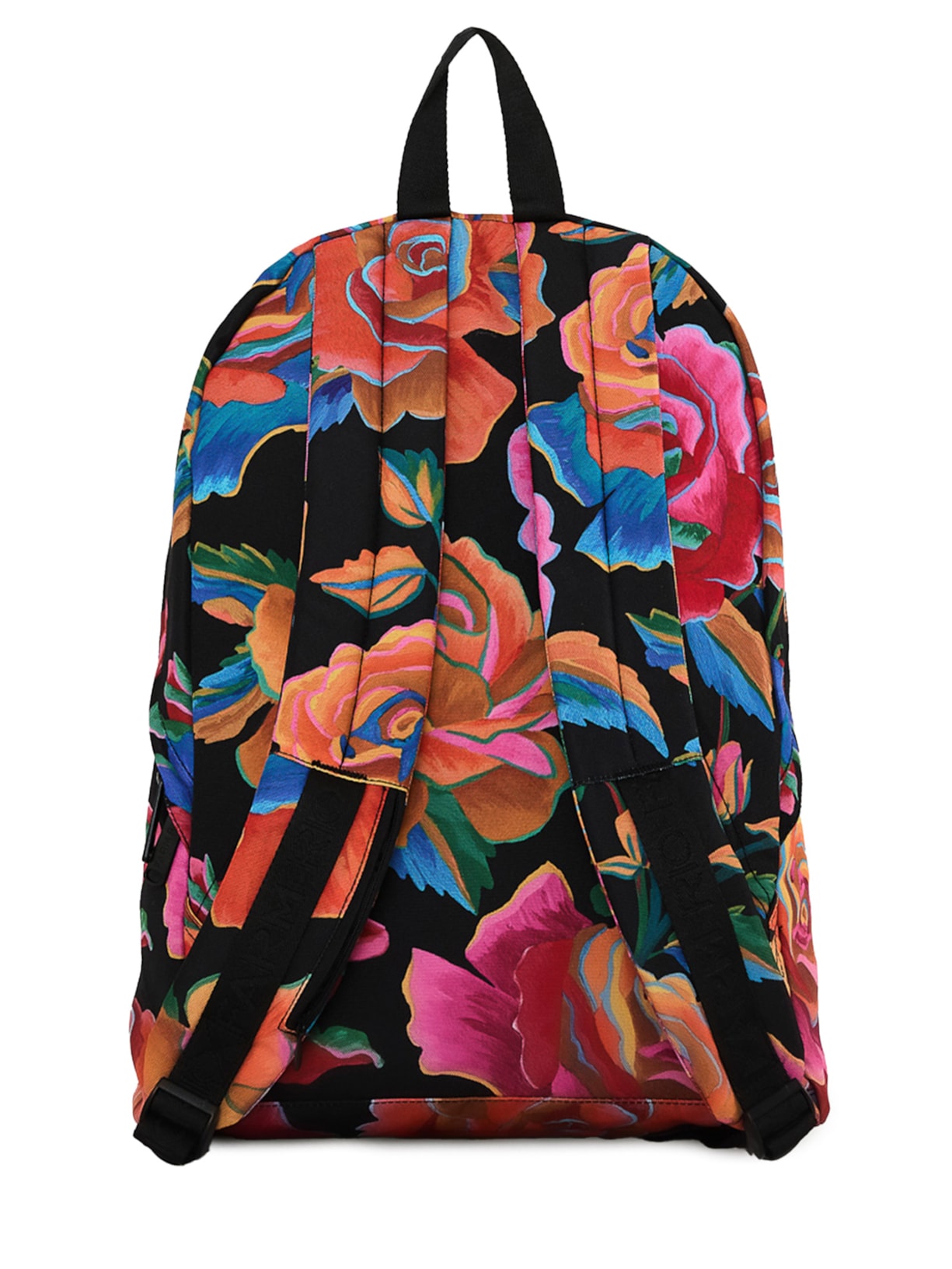 Mochila Feminina Rosas Pintadas Preto Farm Etc