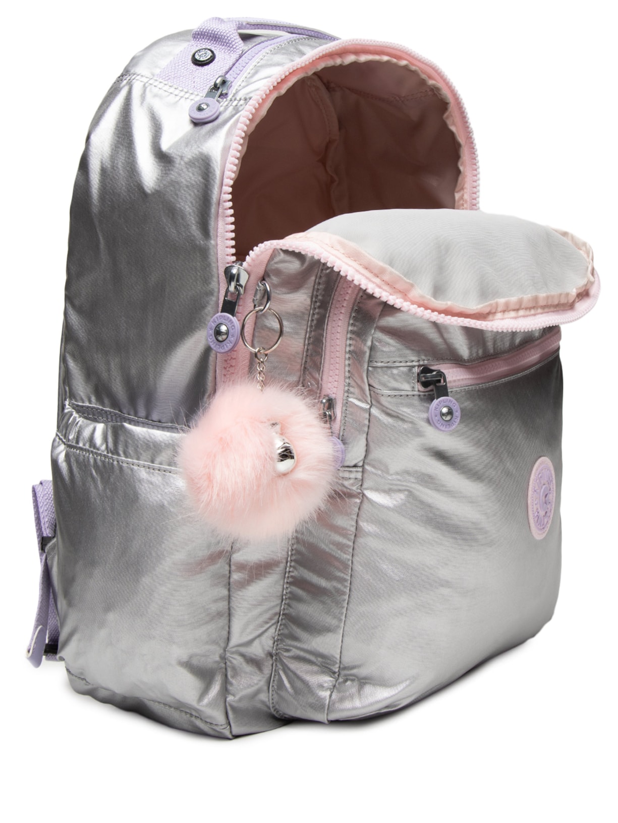 Mochila Feminina Seoul Prateado Kipling