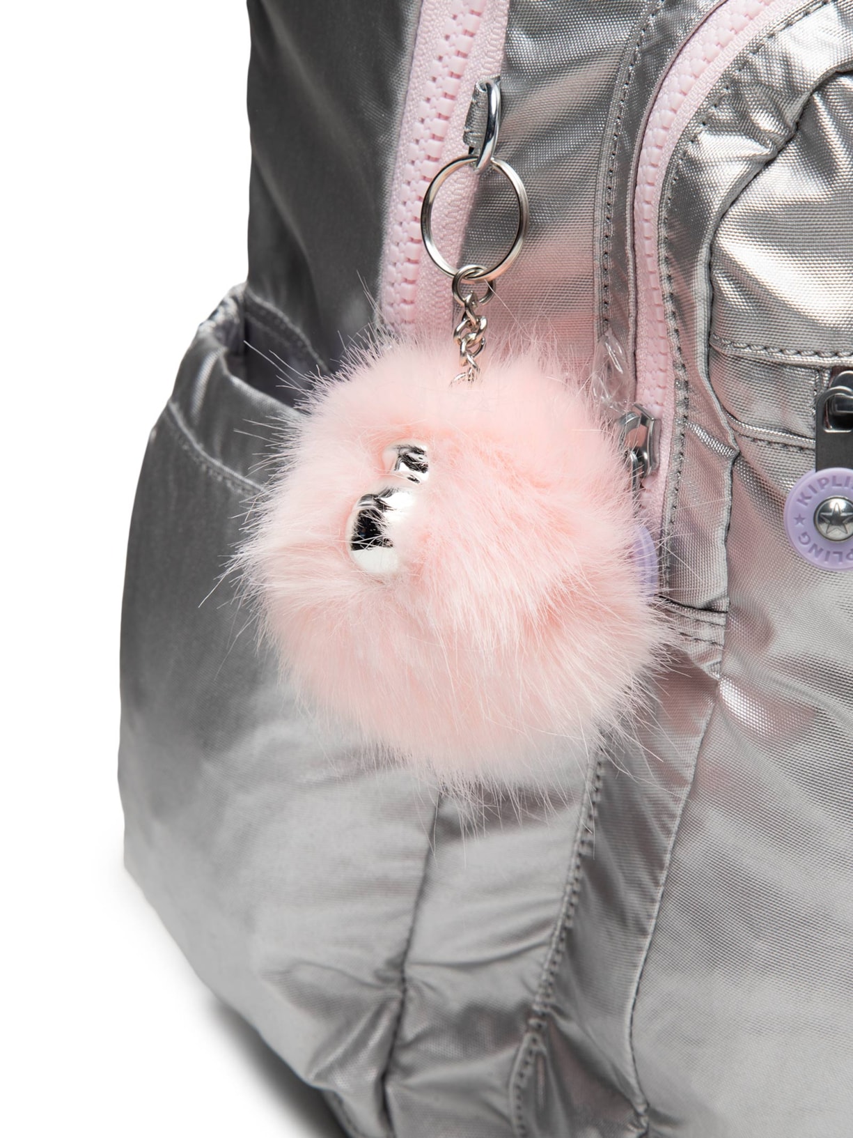 Mochila Feminina Seoul Prateado Kipling