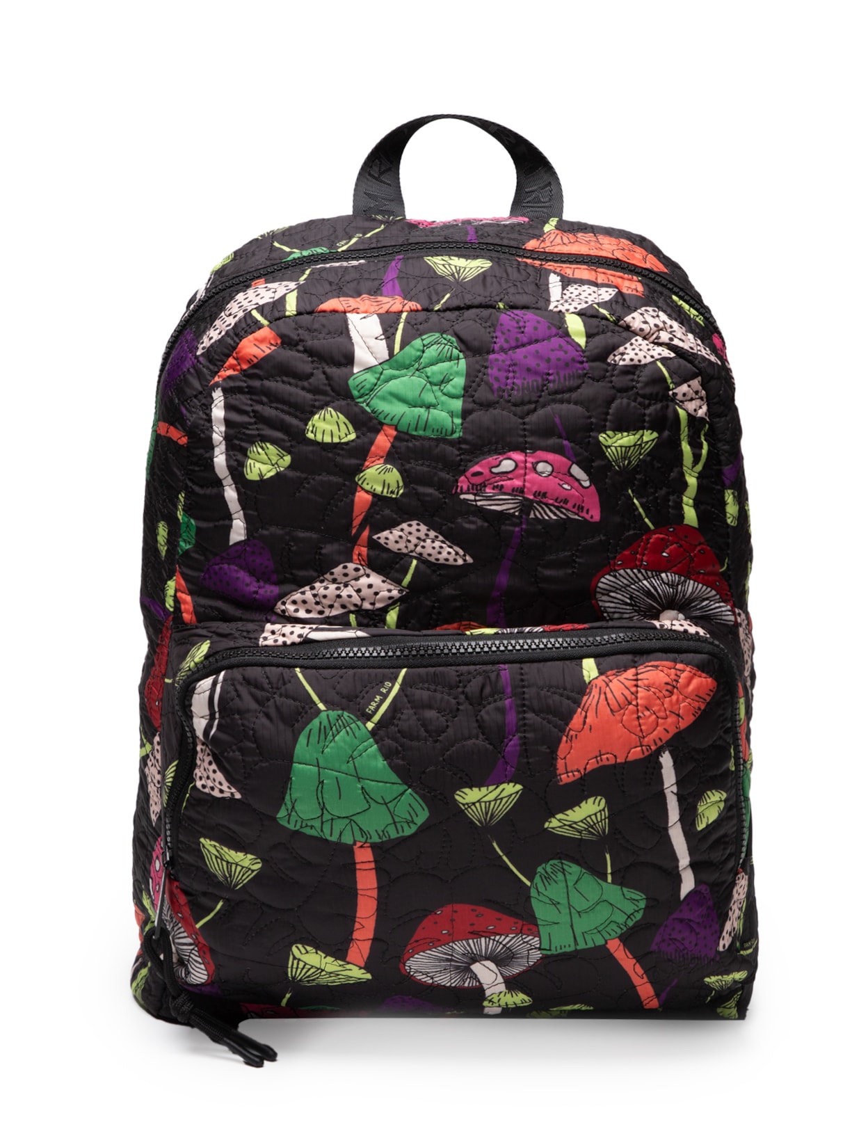 Mochila Feminina Xodó Cogumelos - Preto