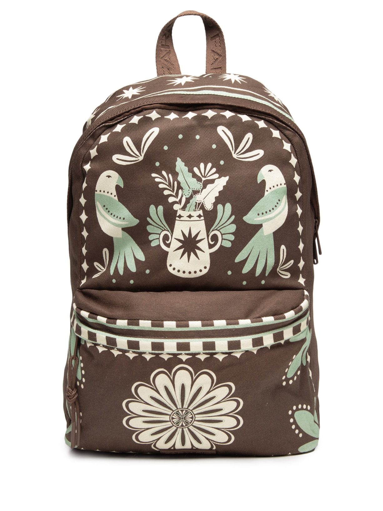 Mochila Feminina Xodo Coletânea Tropical Marrom Farm Etc