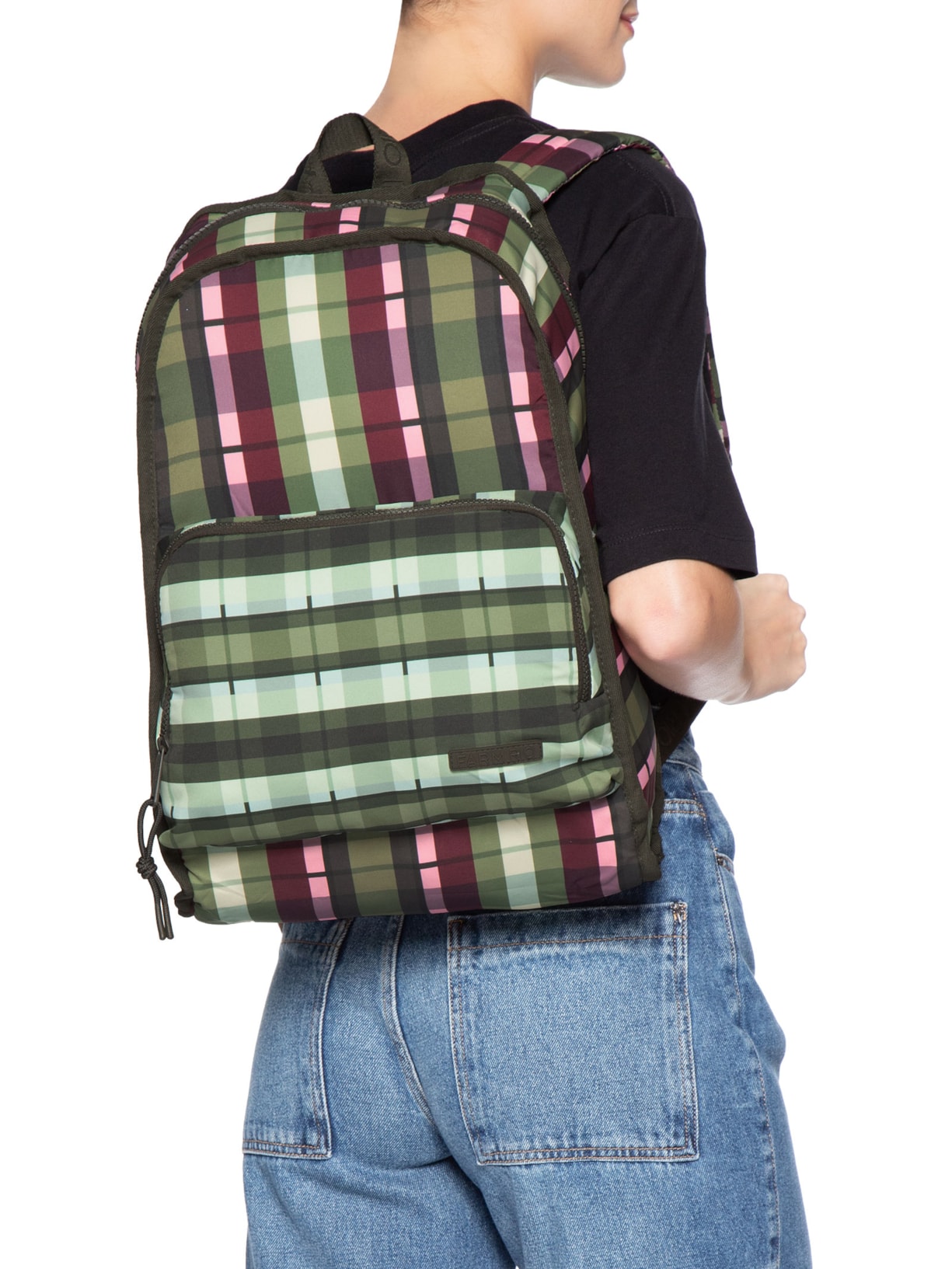 Mochila Feminina  Xodó Dupla Face Painted Flowers Verde Farm Etc