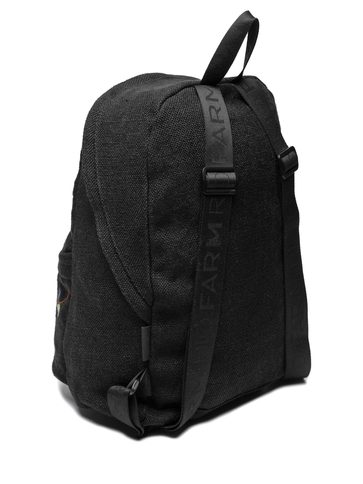 Mochila Feminina Xodó Fruta Bordada Artesanal Preto Farm Etc