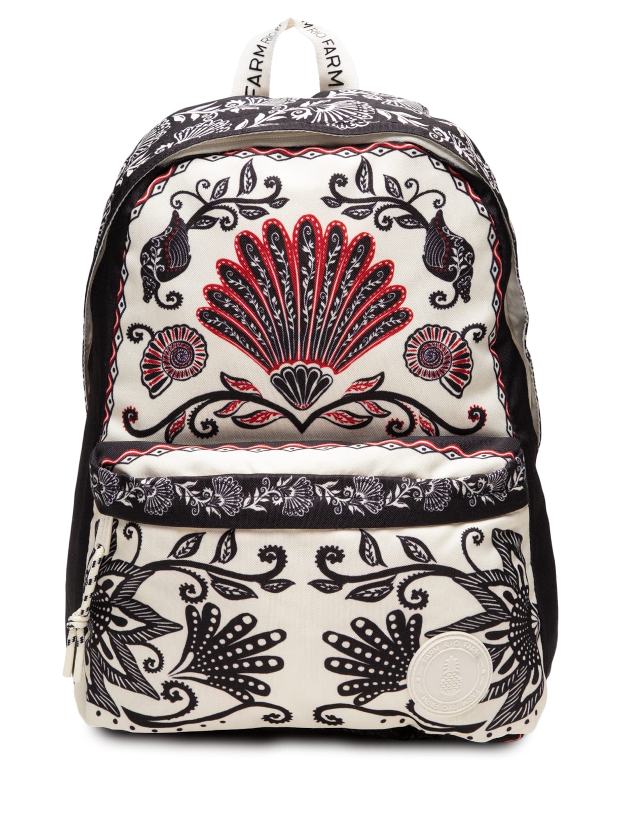Mochila Feminina Xodó Jardim De Concha - Branco