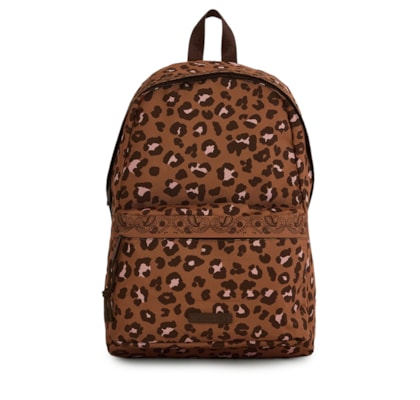 Mochila Feminina  Xodó Onça Bandana Caramelo - Animal Print