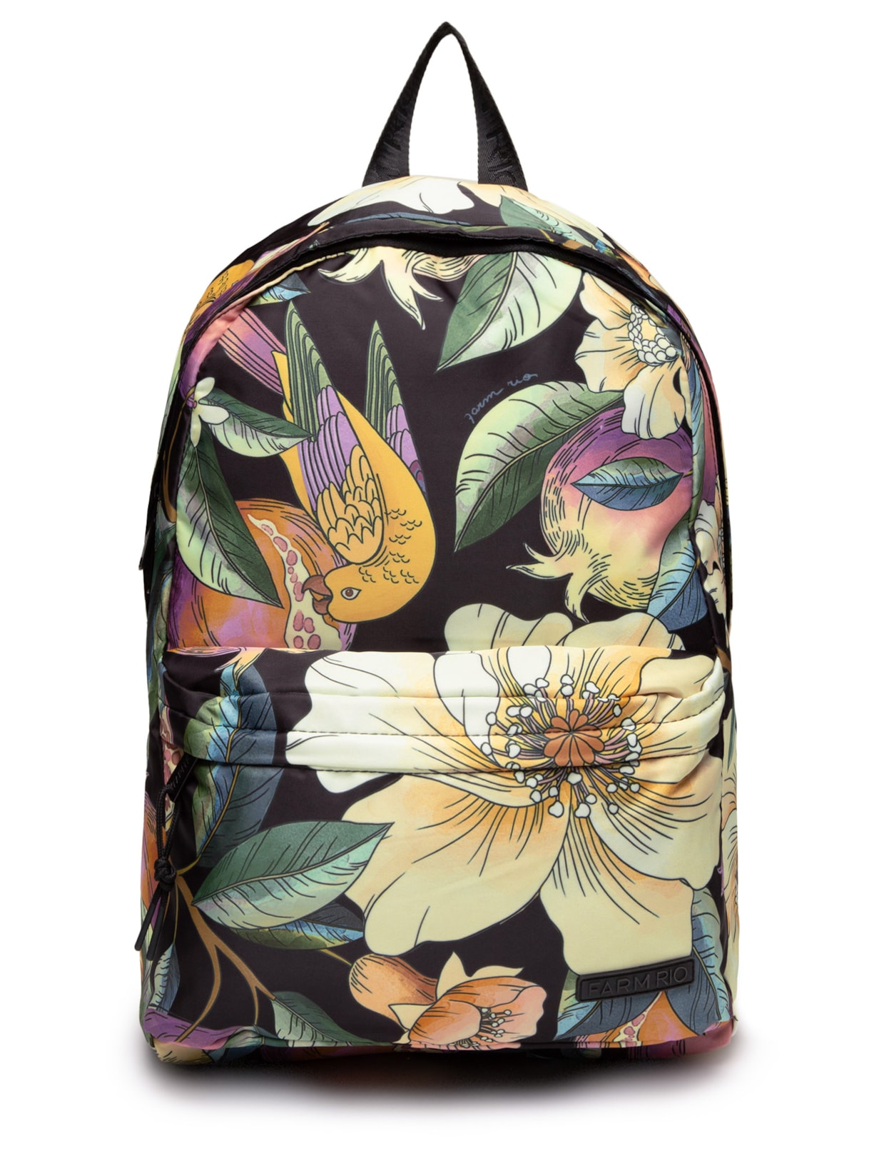 Mochila Feminina Xodó Romance Em Flor - Preto