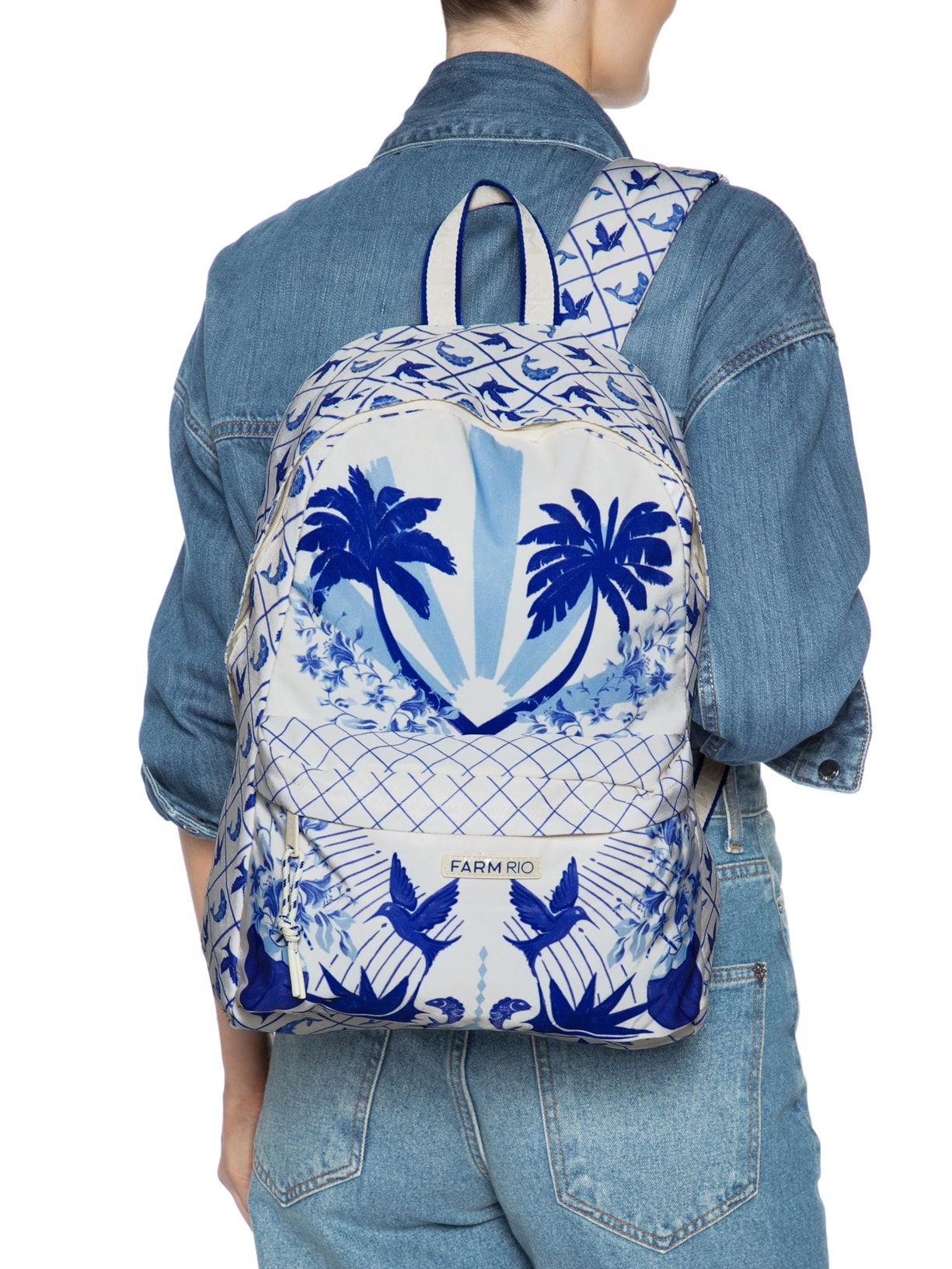 Mochila Feminina Xodo Semana De Arte Ri Azul Farm Etc