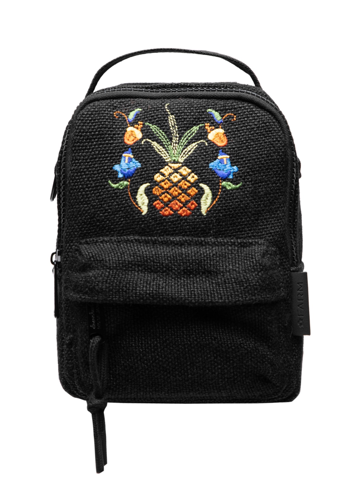 Mochila Feminino Borogodó Fruta Bordada Artesanal - Preto