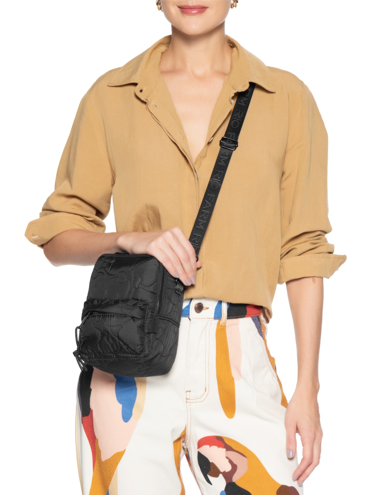 Mochila Feminino Borogodó Puffer Preto Farm Etc