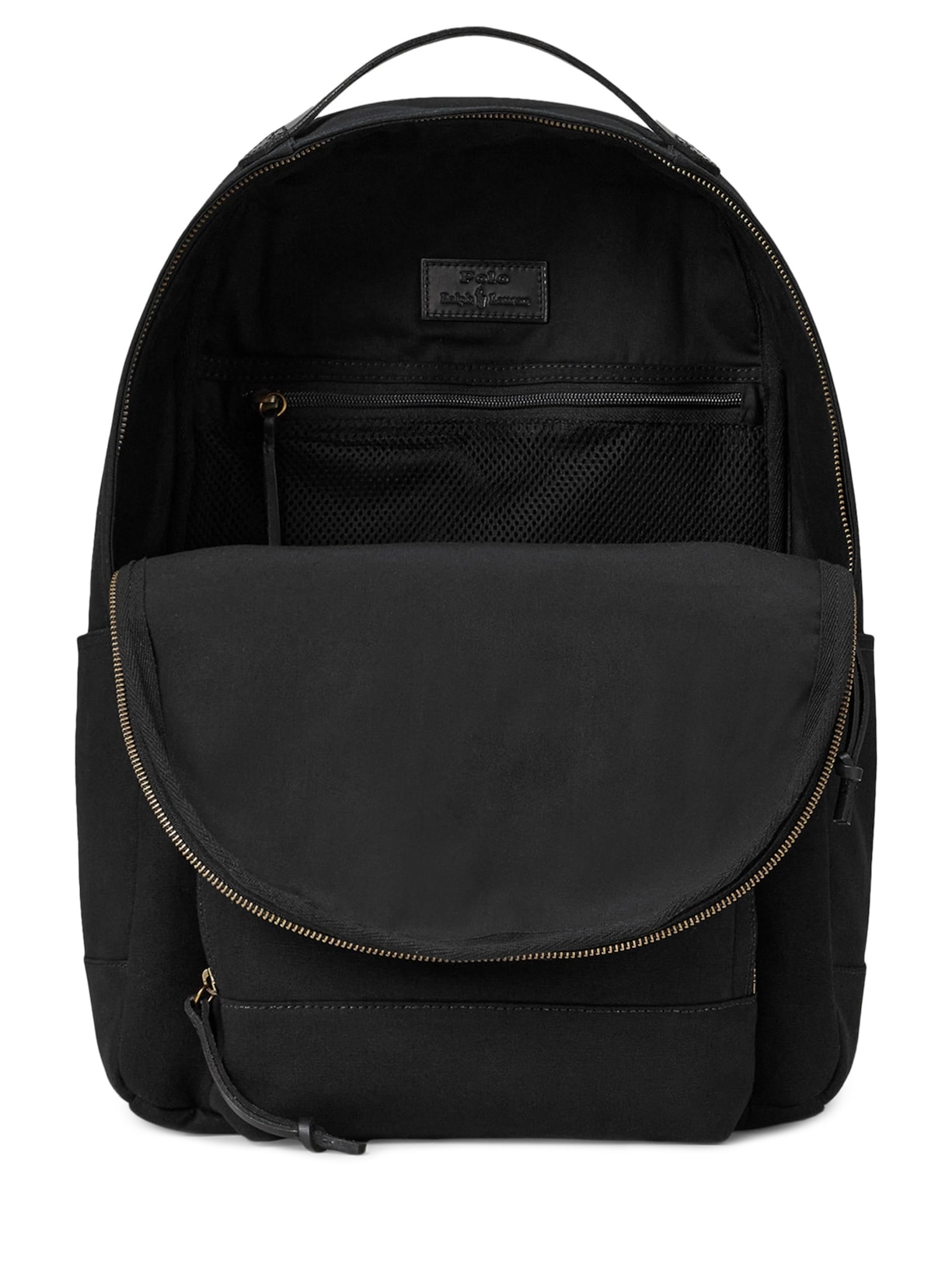 Mochila Masculina Canvas Leather Medium Preto Polo Ralph Lauren