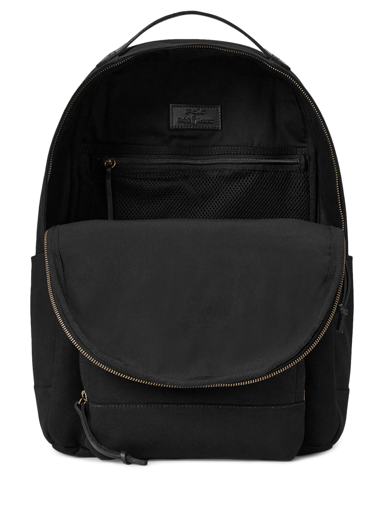 Mochila Masculina Canvas Leather Medium Preto Polo Ralph Lauren