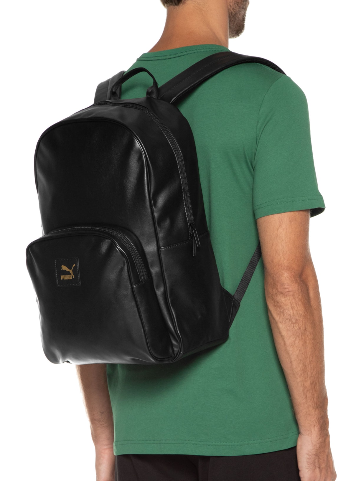 Mochila Masculina Classics Lv8 Pu Backpack Preto Puma
