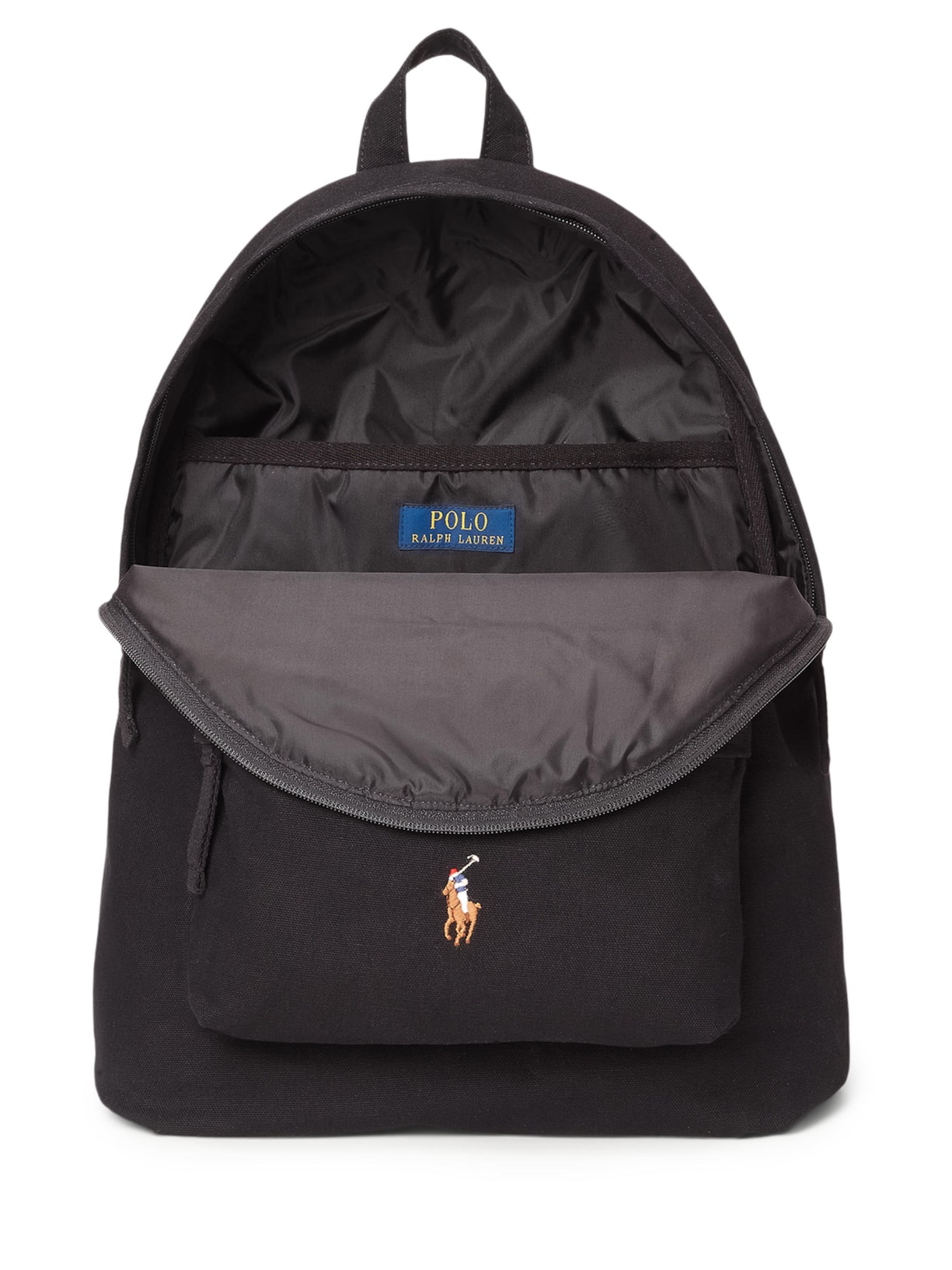 Mochila Masculina Large Canvas Classic Logo Preto Polo Ralph Lauren