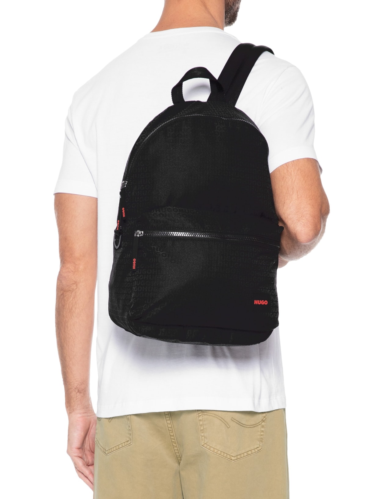 Mochila Masculina Média Ethon Jq Bckpak Preto Hugo