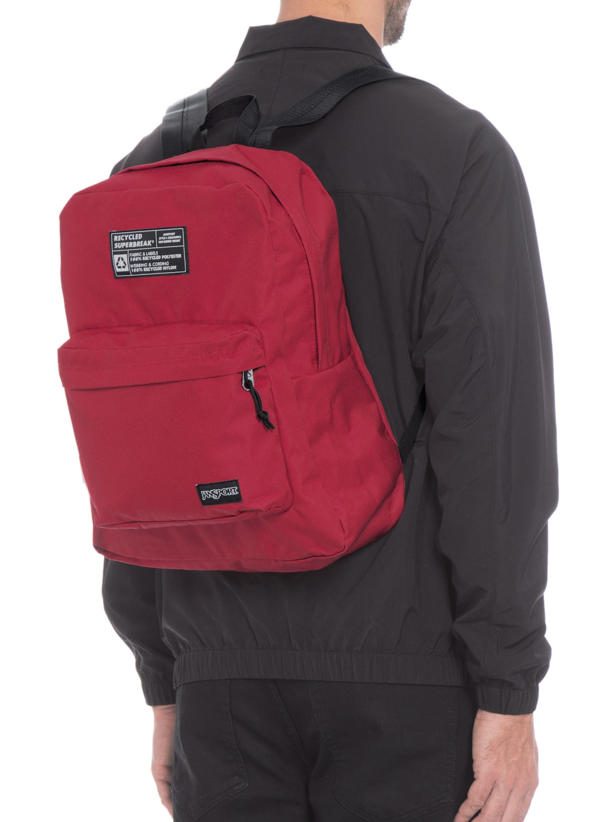 Mochila Masculina Recycled  Superbreak Vermelho Jansport
