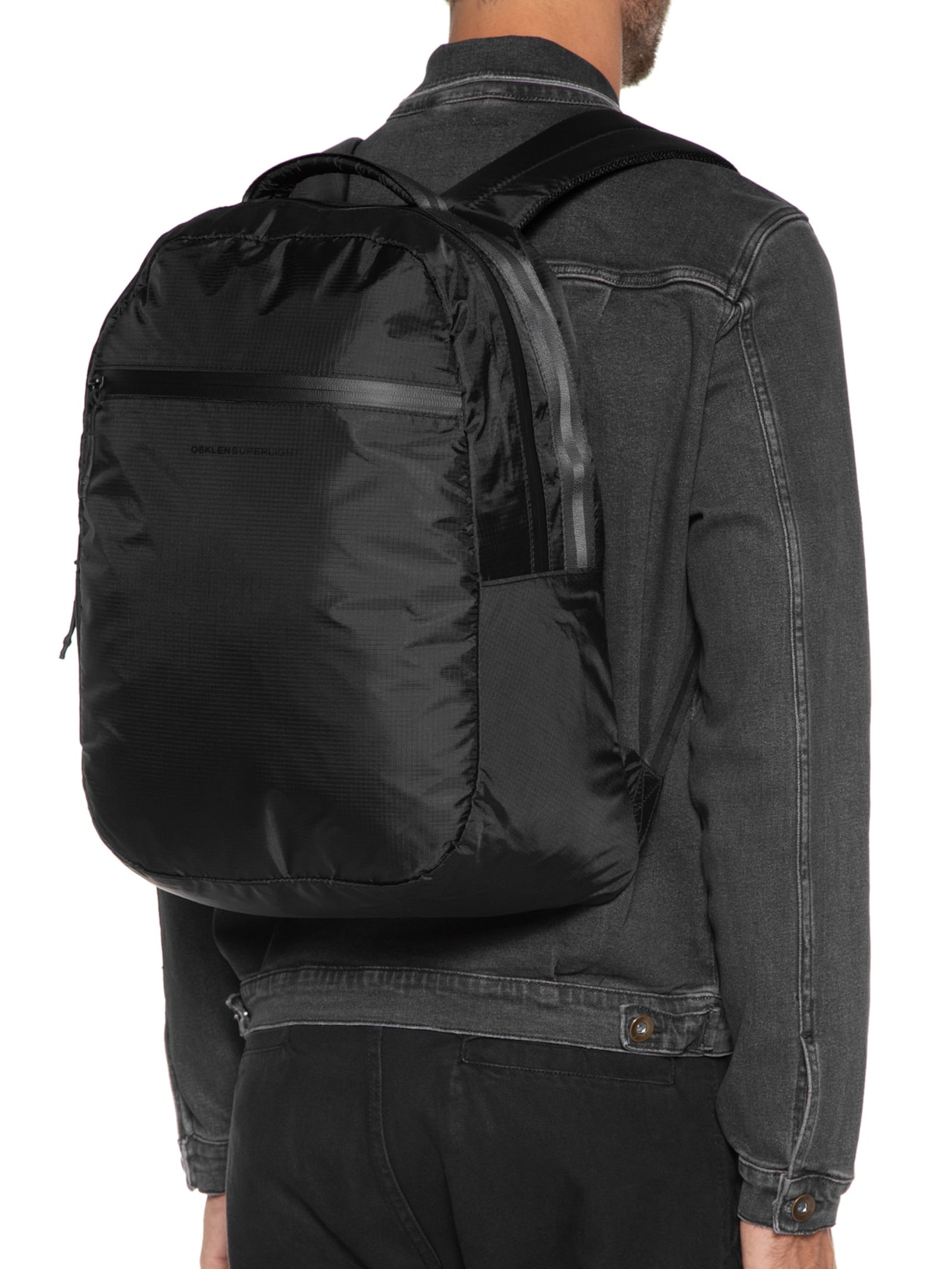 Mochila Média Masculina Nylon Super Light Preto Osklen