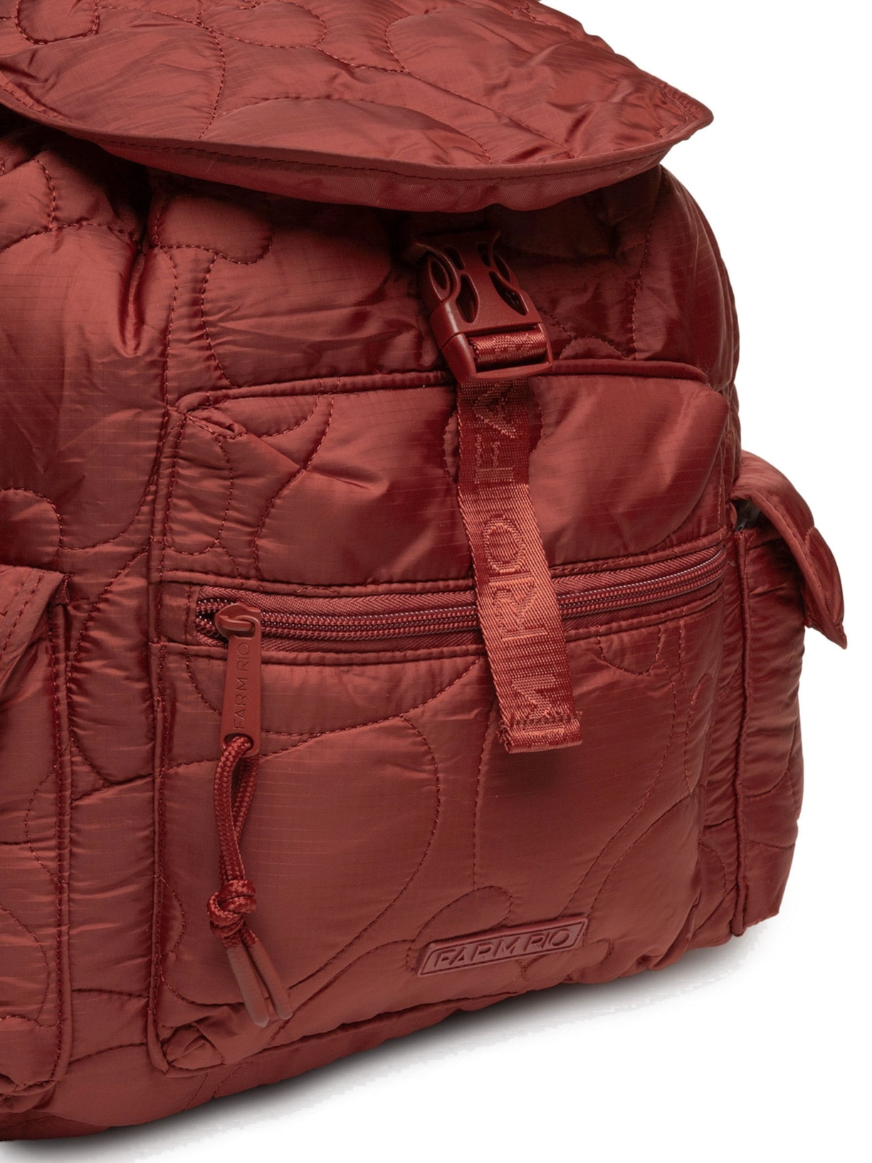 Mochila Pipoca Gráfico Tropi Puffer Vermelho Farm Etc