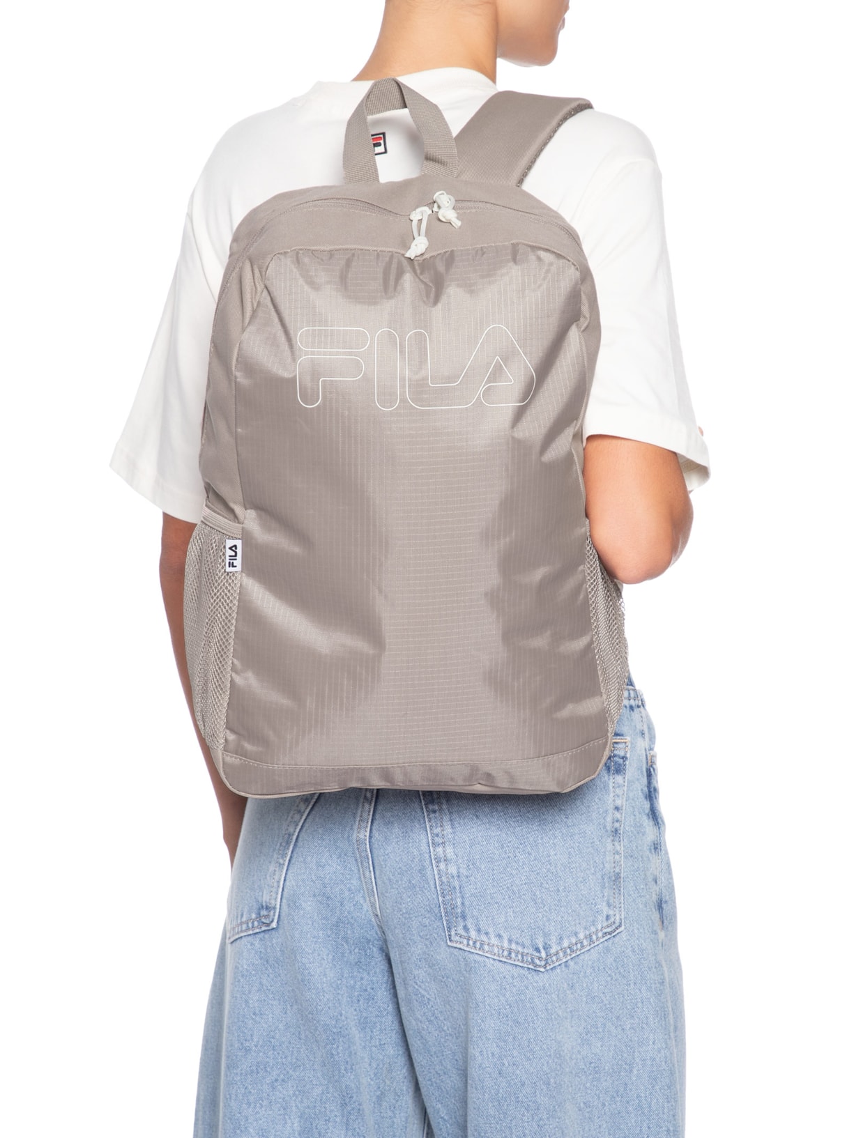 Mochila Unisex Basic Outline  Bege Fila