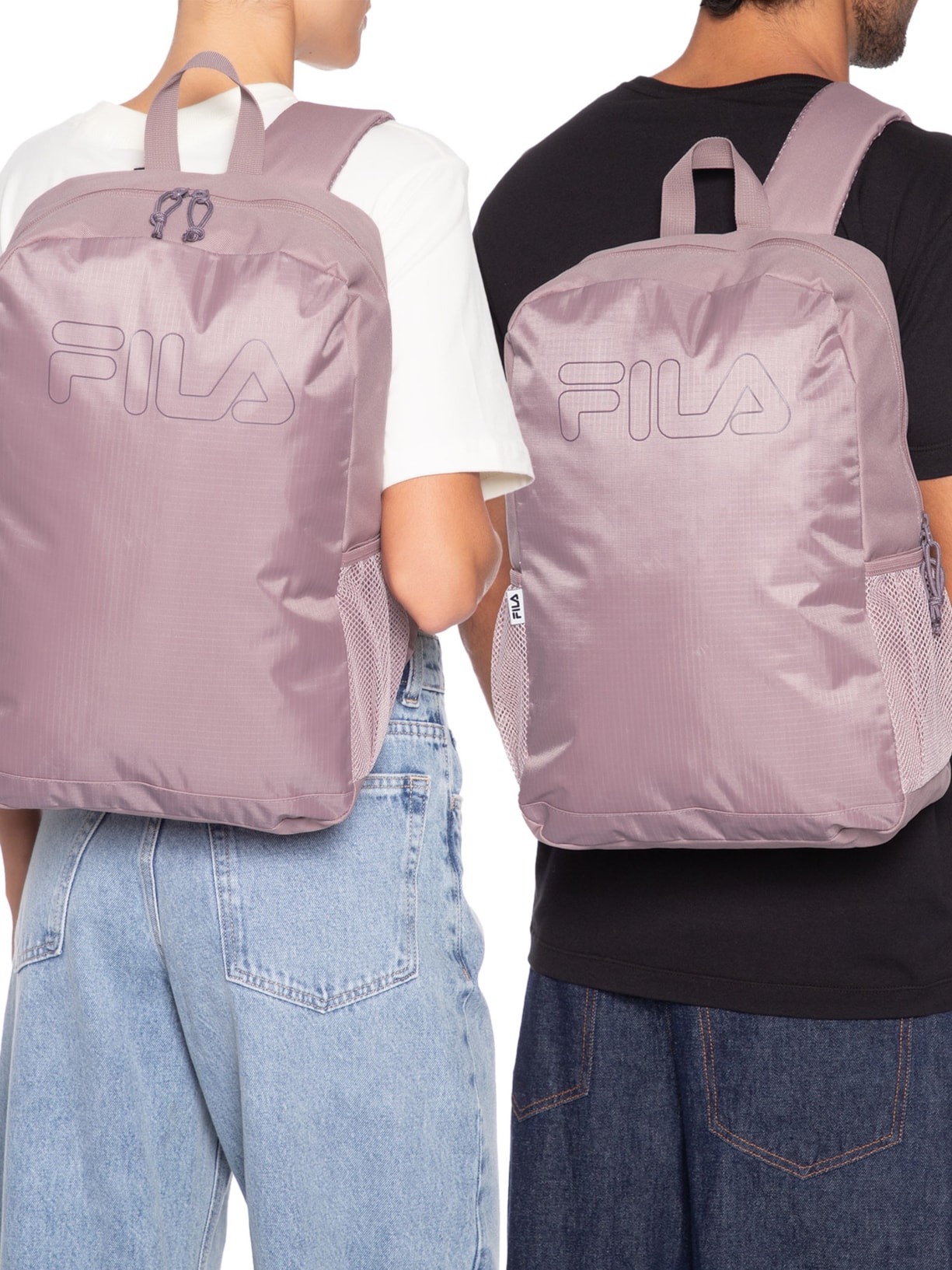 Mochila Unisex Basic Outline  Rosa Fila