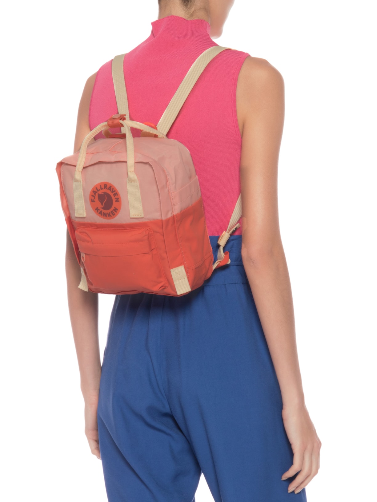 Mochila Unissex Kånken Art Mini Laranja Fjällräven