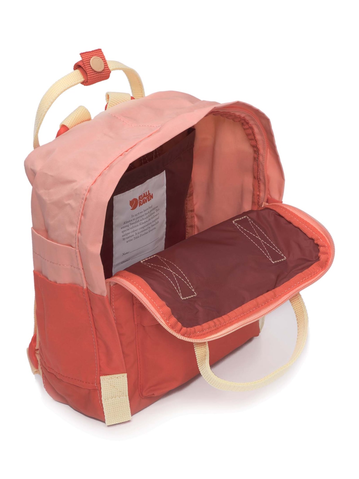 Mochila Unissex Kånken Art Mini Laranja Fjällräven