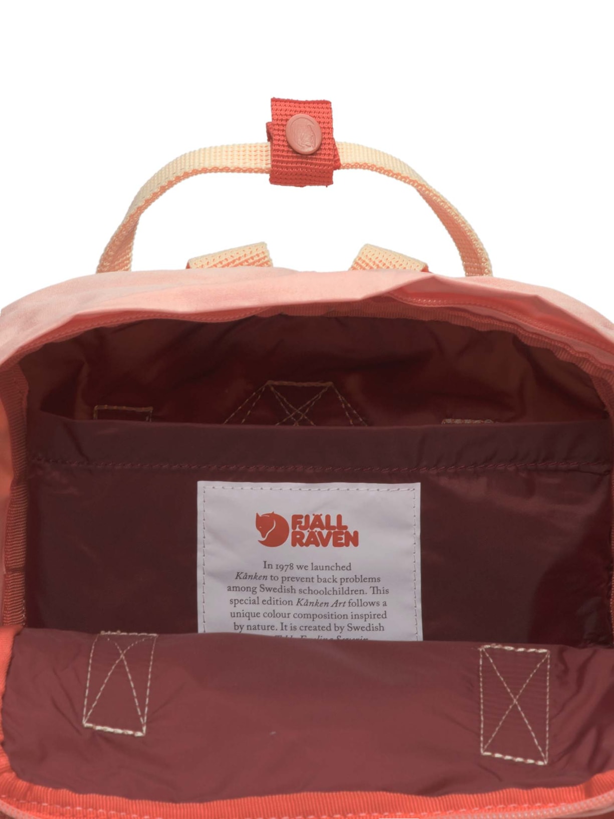 Mochila Unissex Kånken Art Mini Laranja Fjällräven