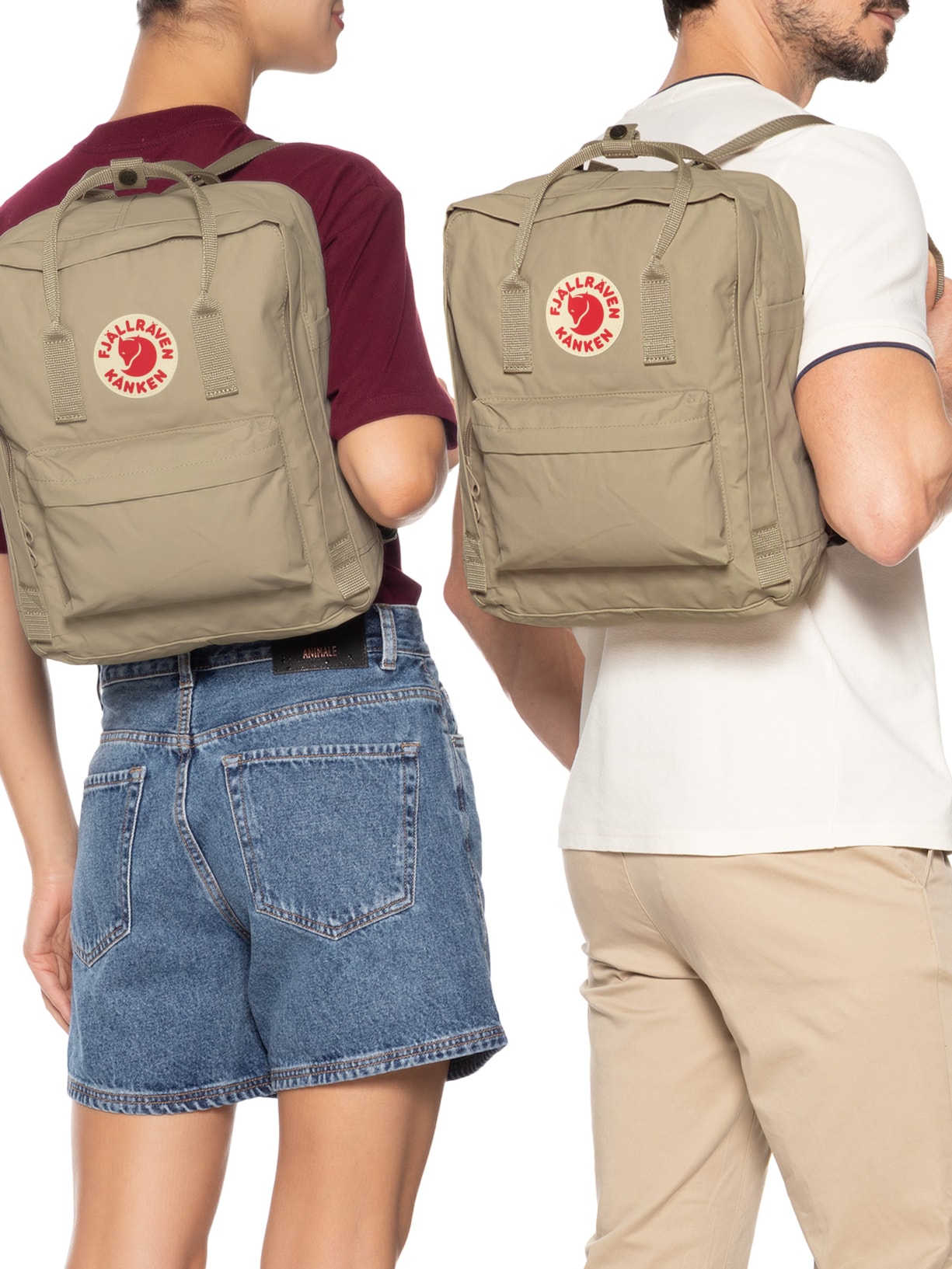 Mochila Unissex Kânken Clássica Bege Fjällräven